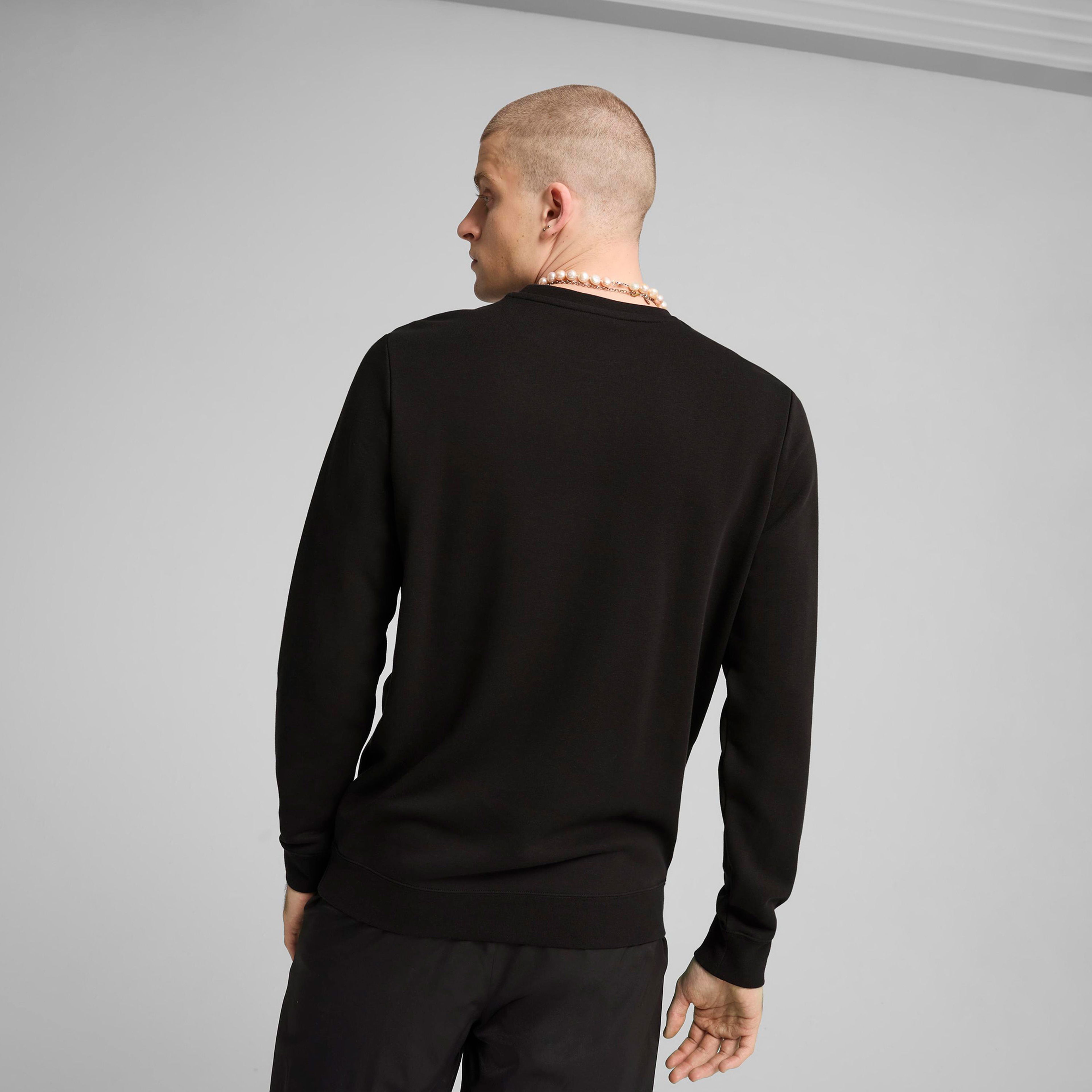 Puma Ess No 1 Logo Crew Erkek Siyah Sweatshirt