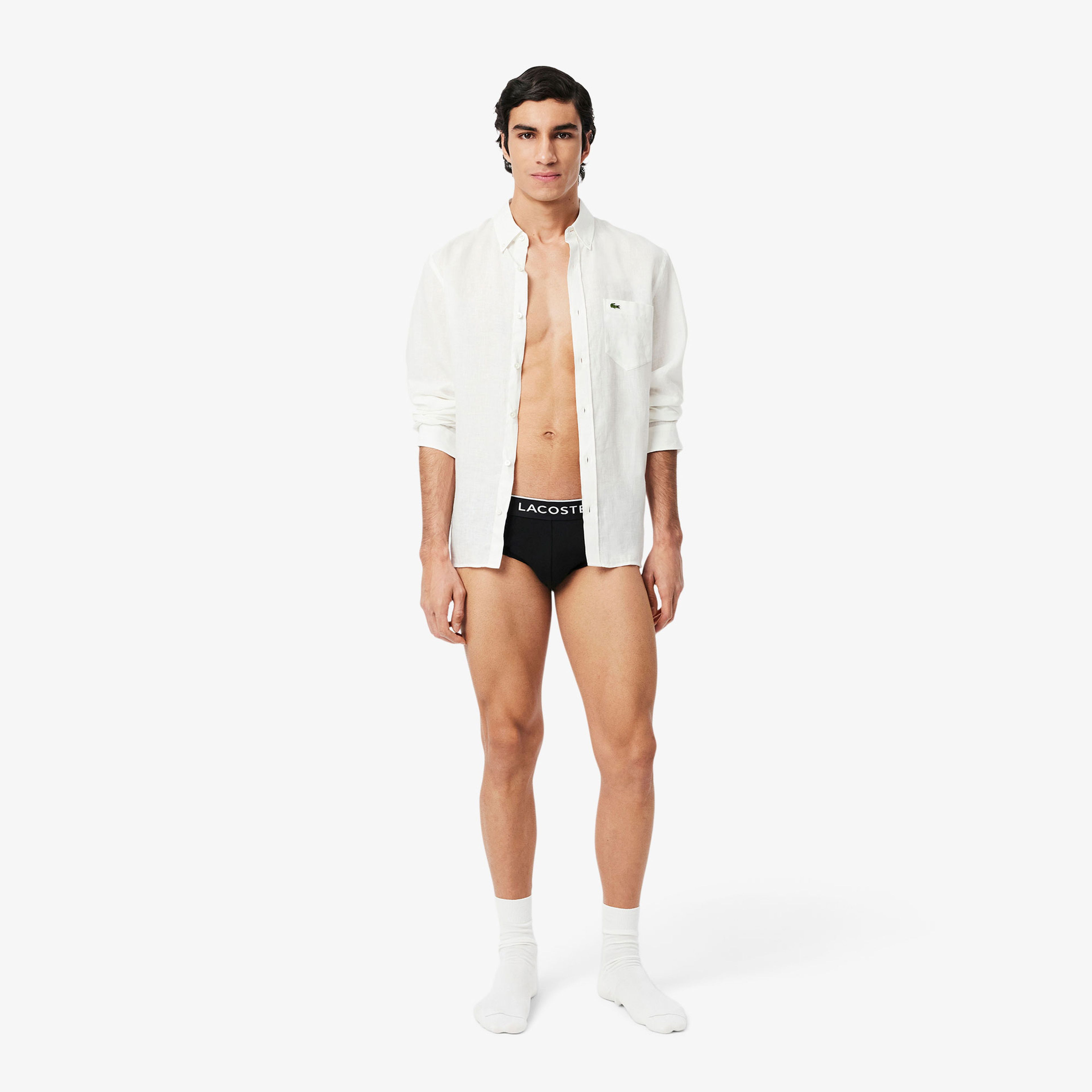 Lacoste Erkek 3'lü Siyah Külot