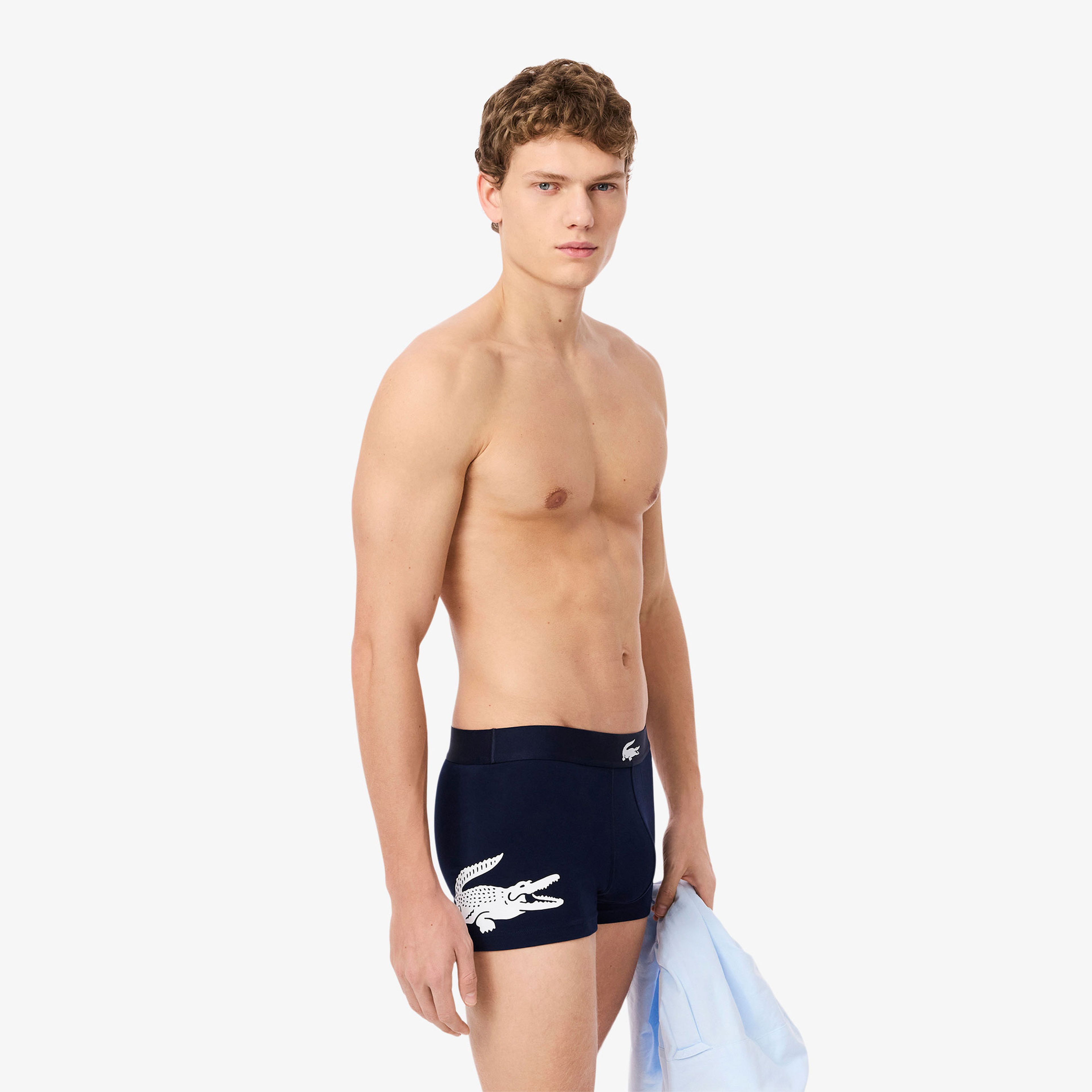 Lacoste Erkek Baskılı 3'lü Renkli Boxer