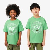 Lacoste Çocuk Bisiklet Yaka Baskılı Yeşil T-Shirt