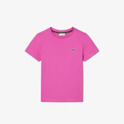 Lacoste Çocuk Bisiklet Yaka Pembe T-Shirt