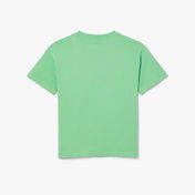 Lacoste Çocuk Bisiklet Yaka Baskılı Yeşil T-Shirt