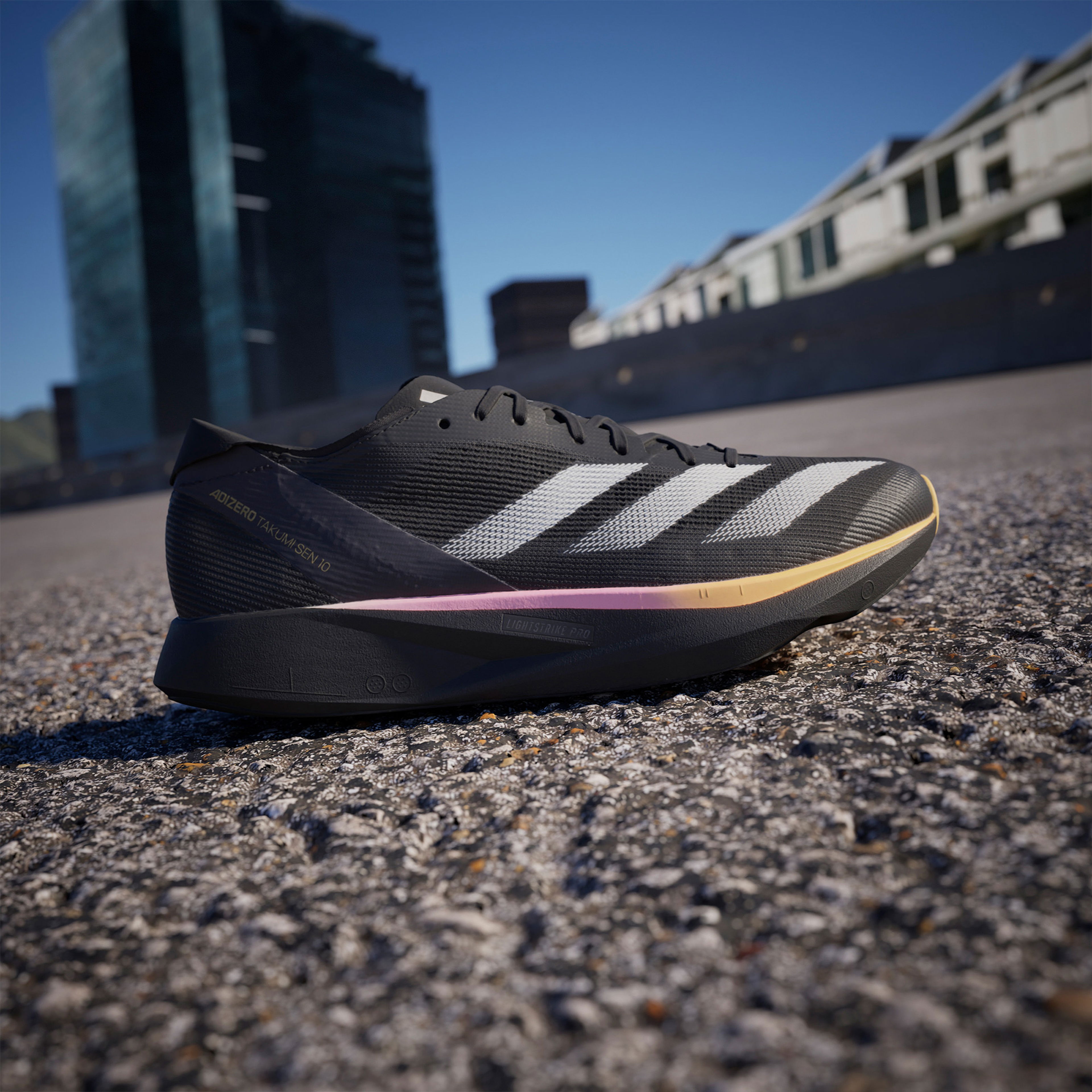 Adidas Adizero Takumi 10 Erkek Siyah Koşu Ayakkabısı