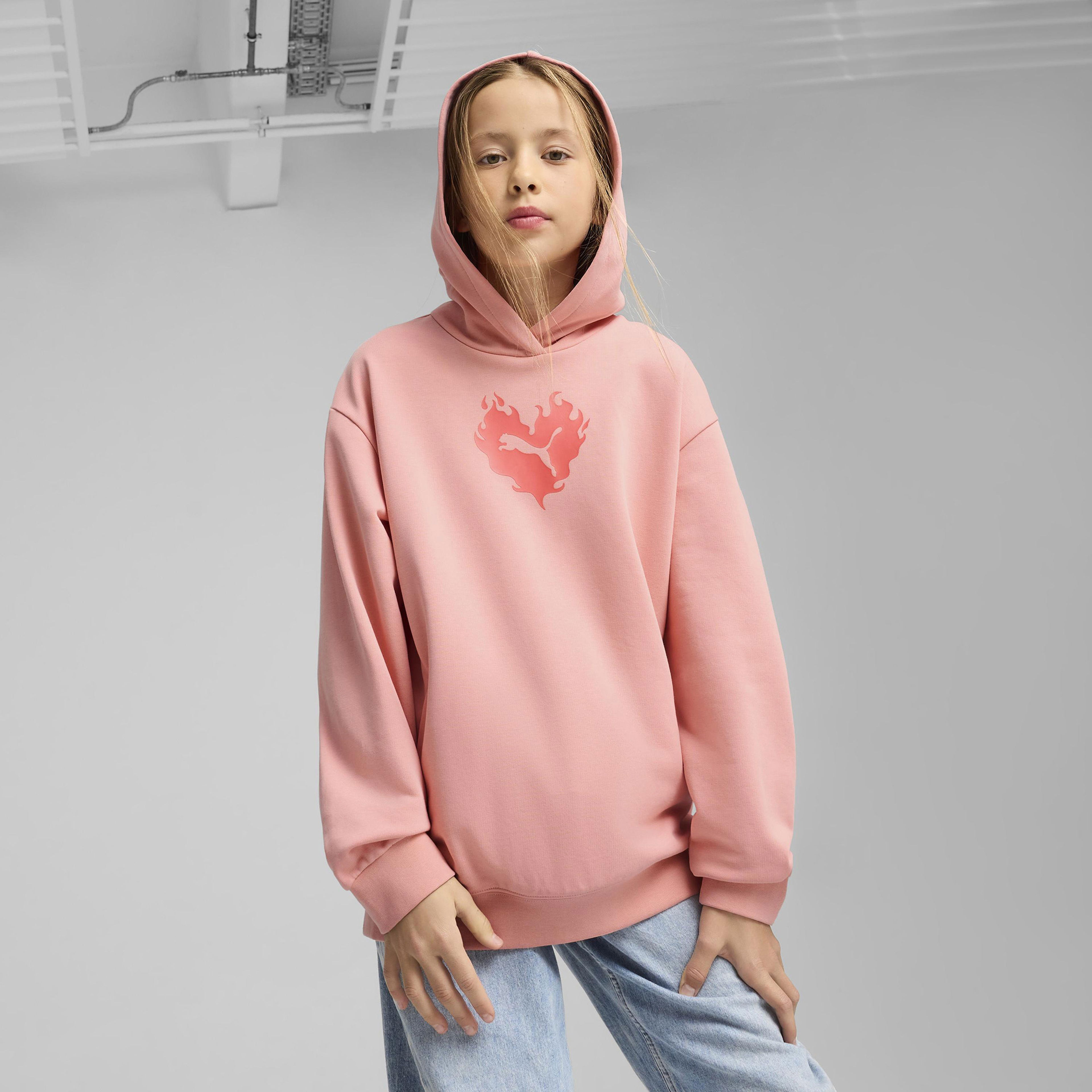 Puma Flaving Love Çocuk Pembe Sweatshirt