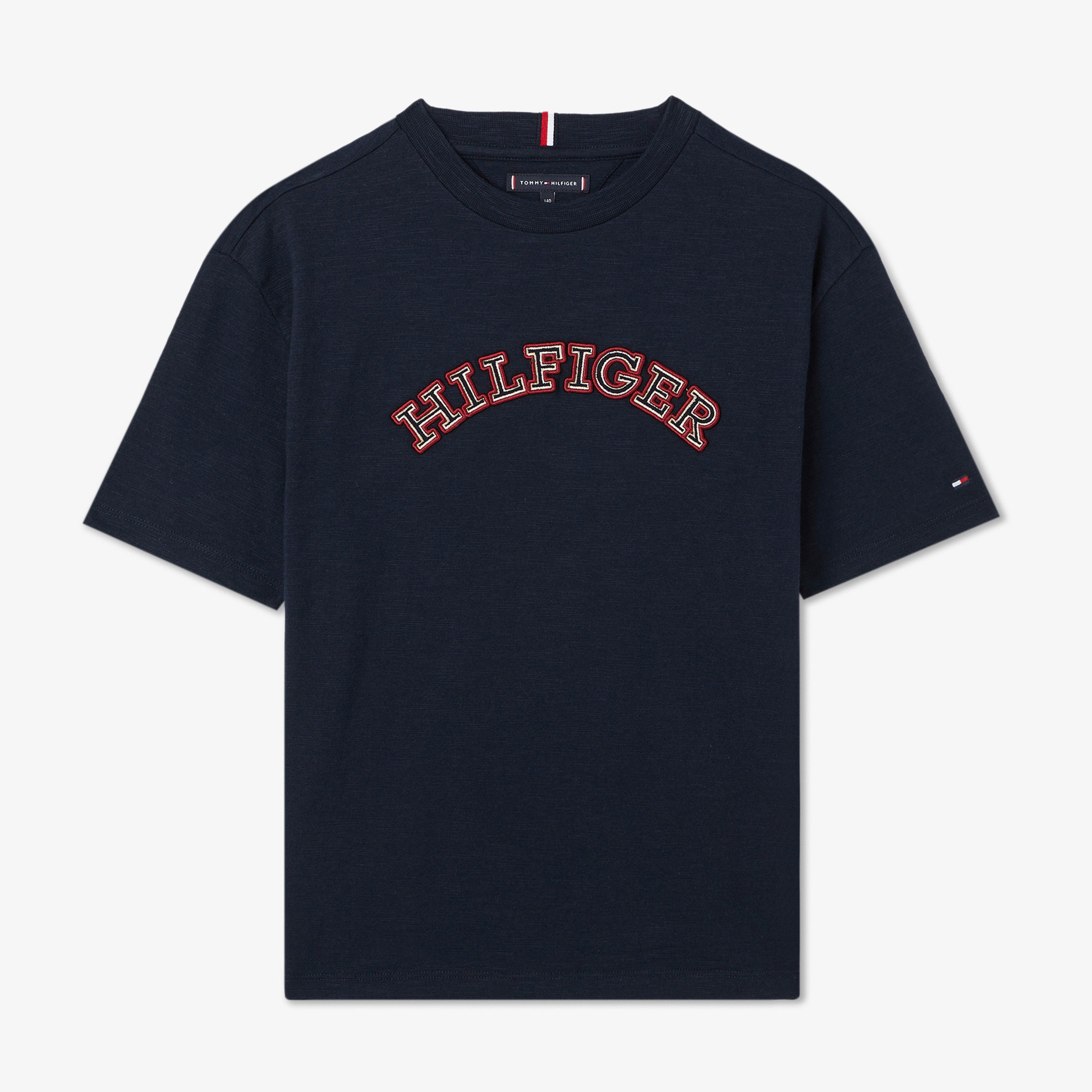 Tommy Hilfiger Monotype Embroidered Çocuk Mavi T-Shirt