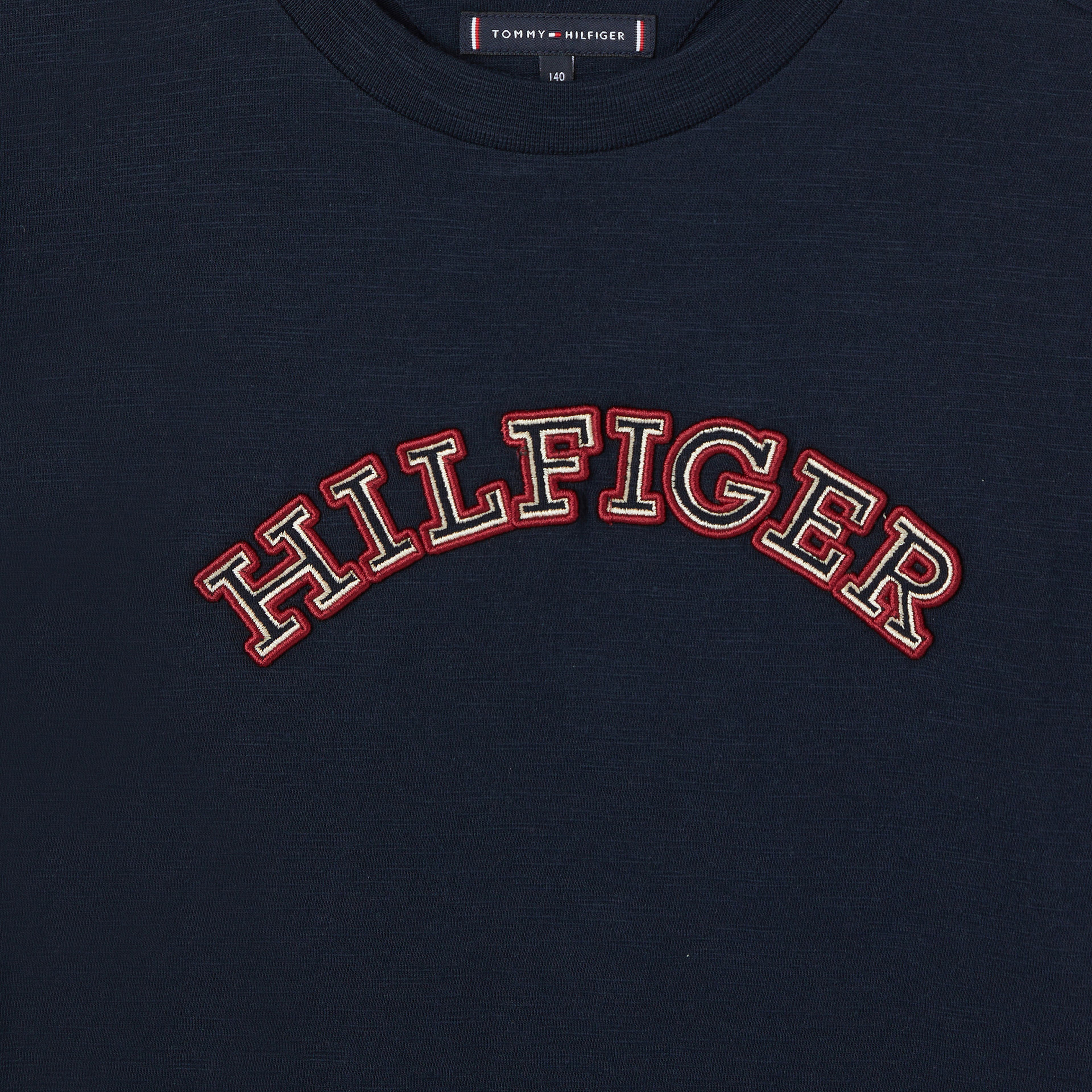 Tommy Hilfiger Monotype Embroidered Çocuk Mavi T-Shirt