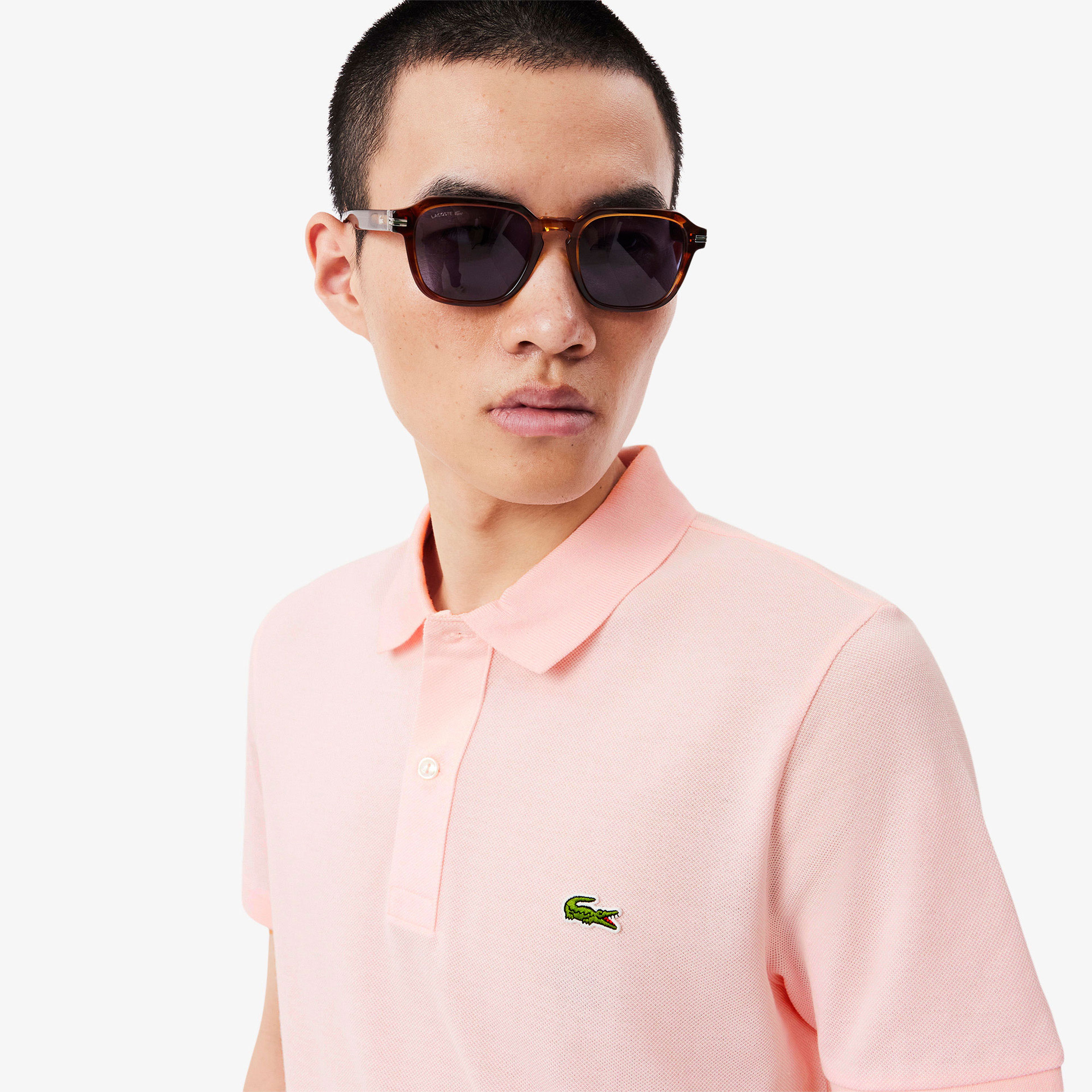 Lacoste L.12.12 Erkek Slim Fit Açık Pembe Polo