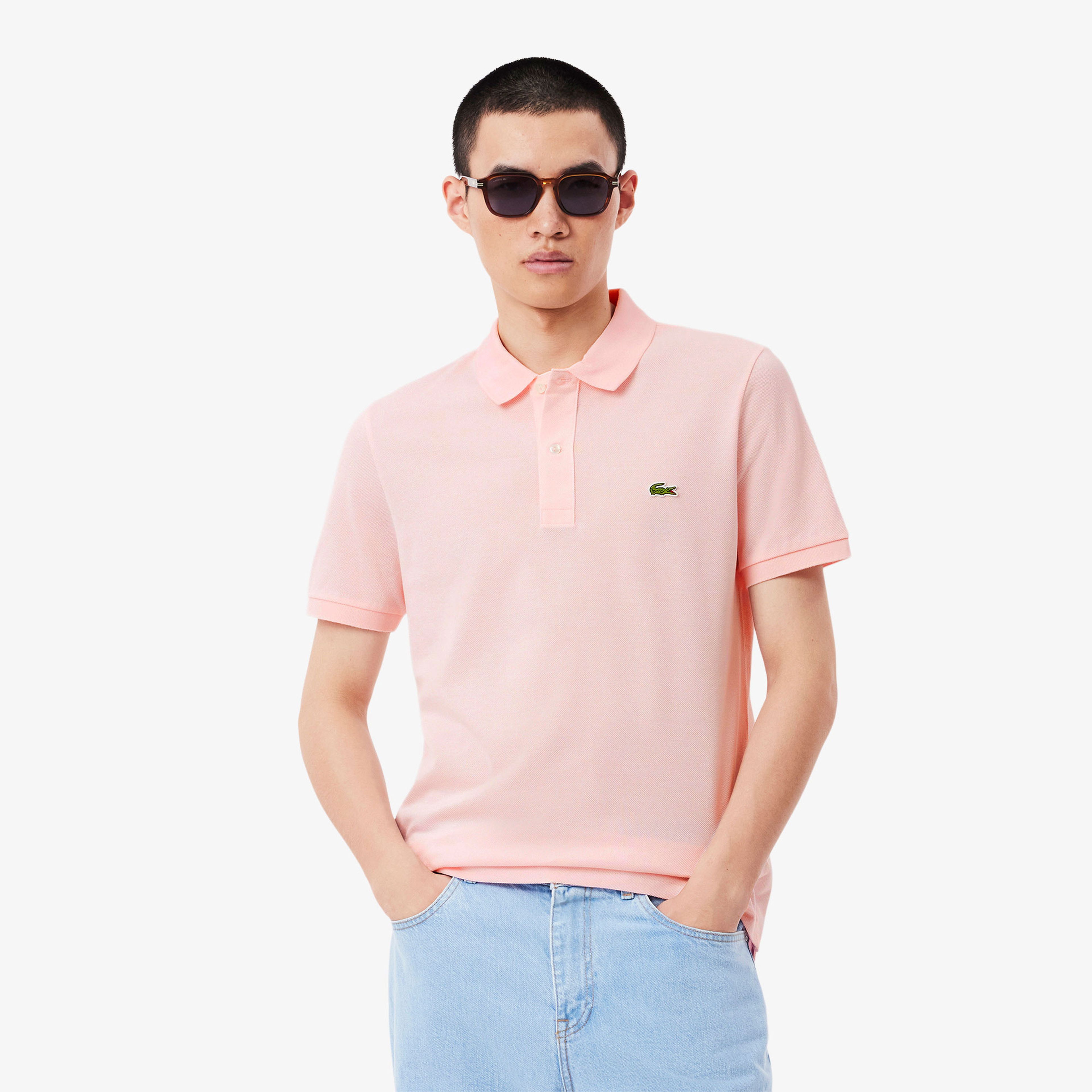 Lacoste L.12.12 Erkek Slim Fit Açık Pembe Polo