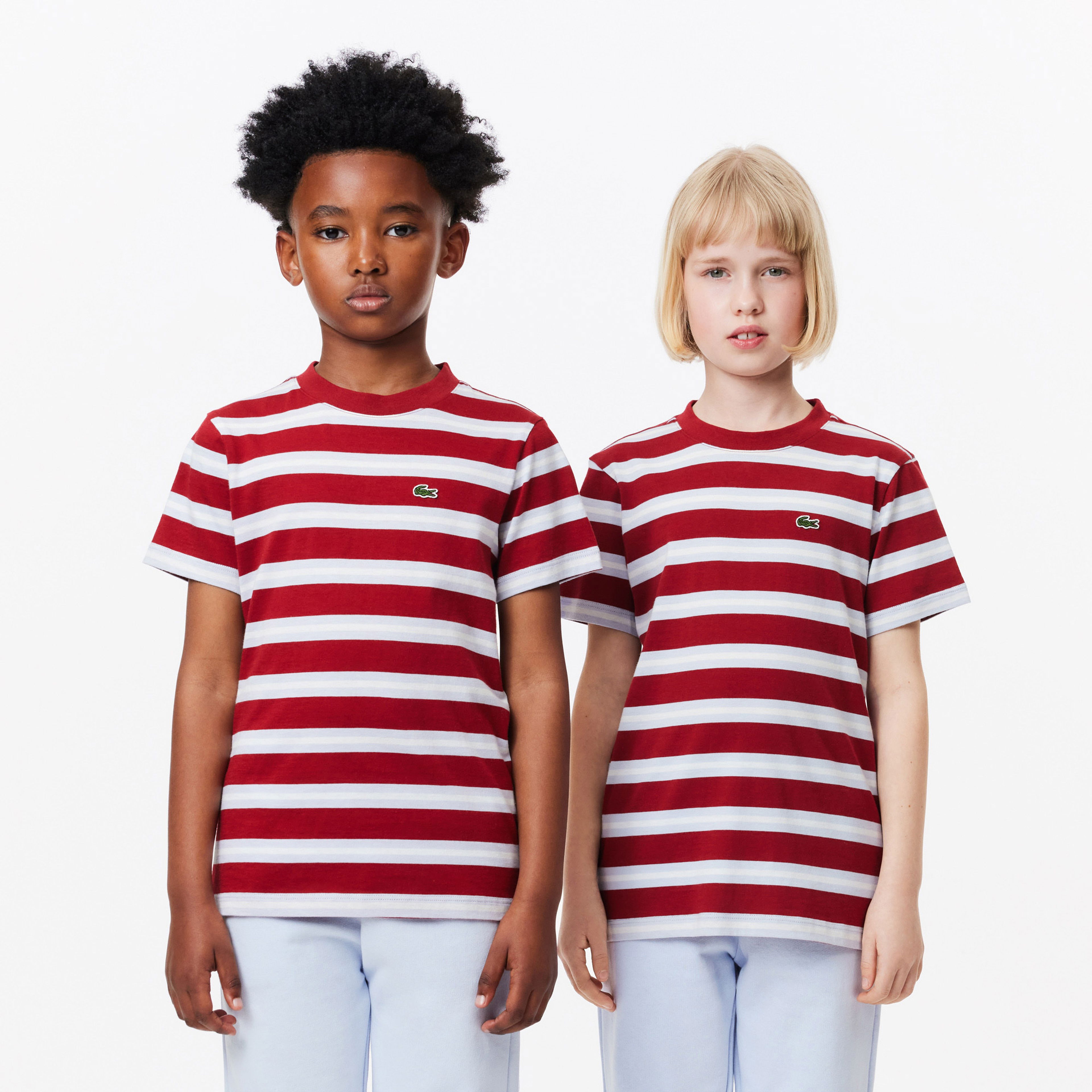 Lacoste Çocuk Bisiklet Yaka Çizgili Kırmızı T-Shirt