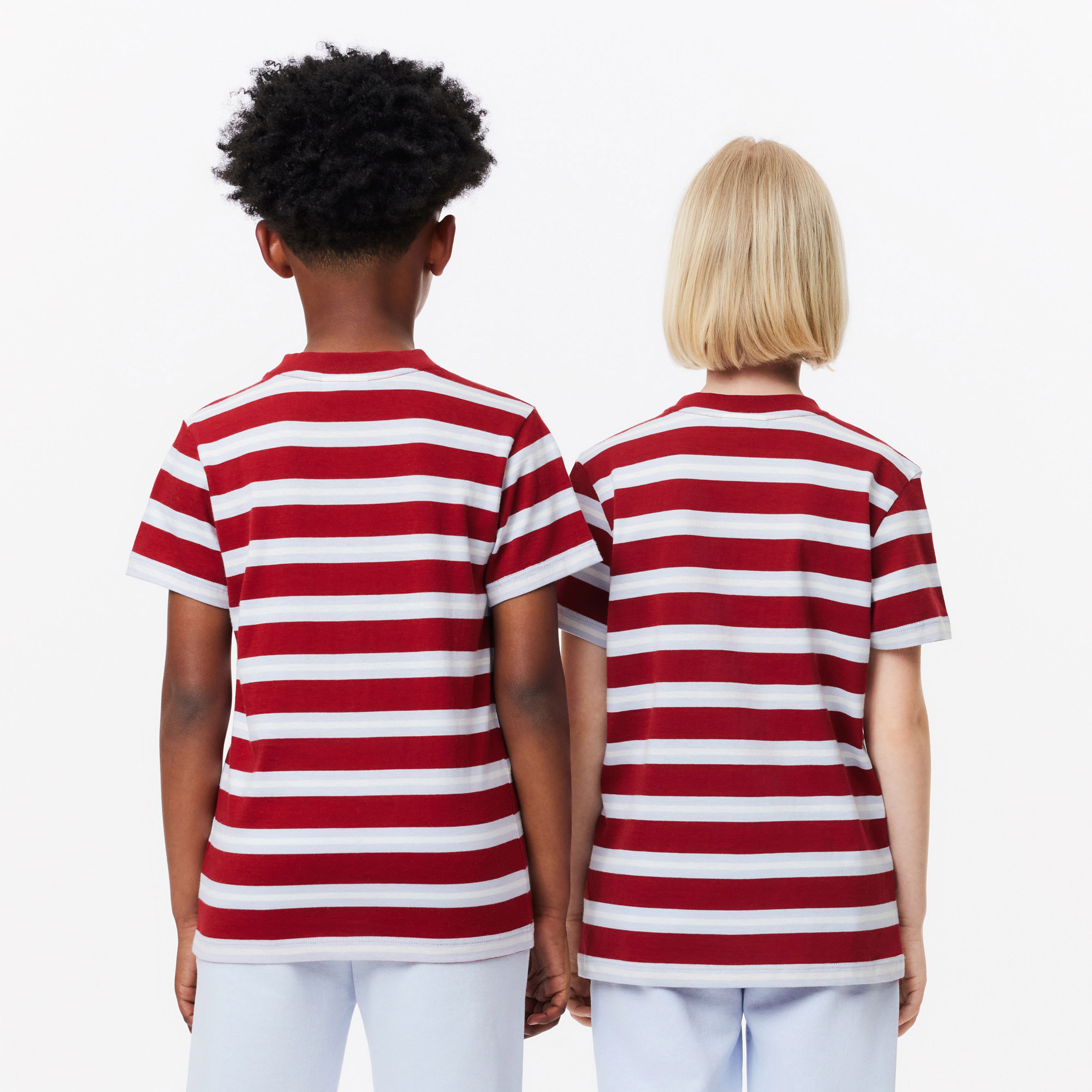 Lacoste Çocuk Bisiklet Yaka Çizgili Kırmızı T-Shirt