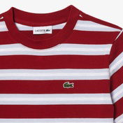 Lacoste Çocuk Bisiklet Yaka Çizgili Kırmızı T-Shirt