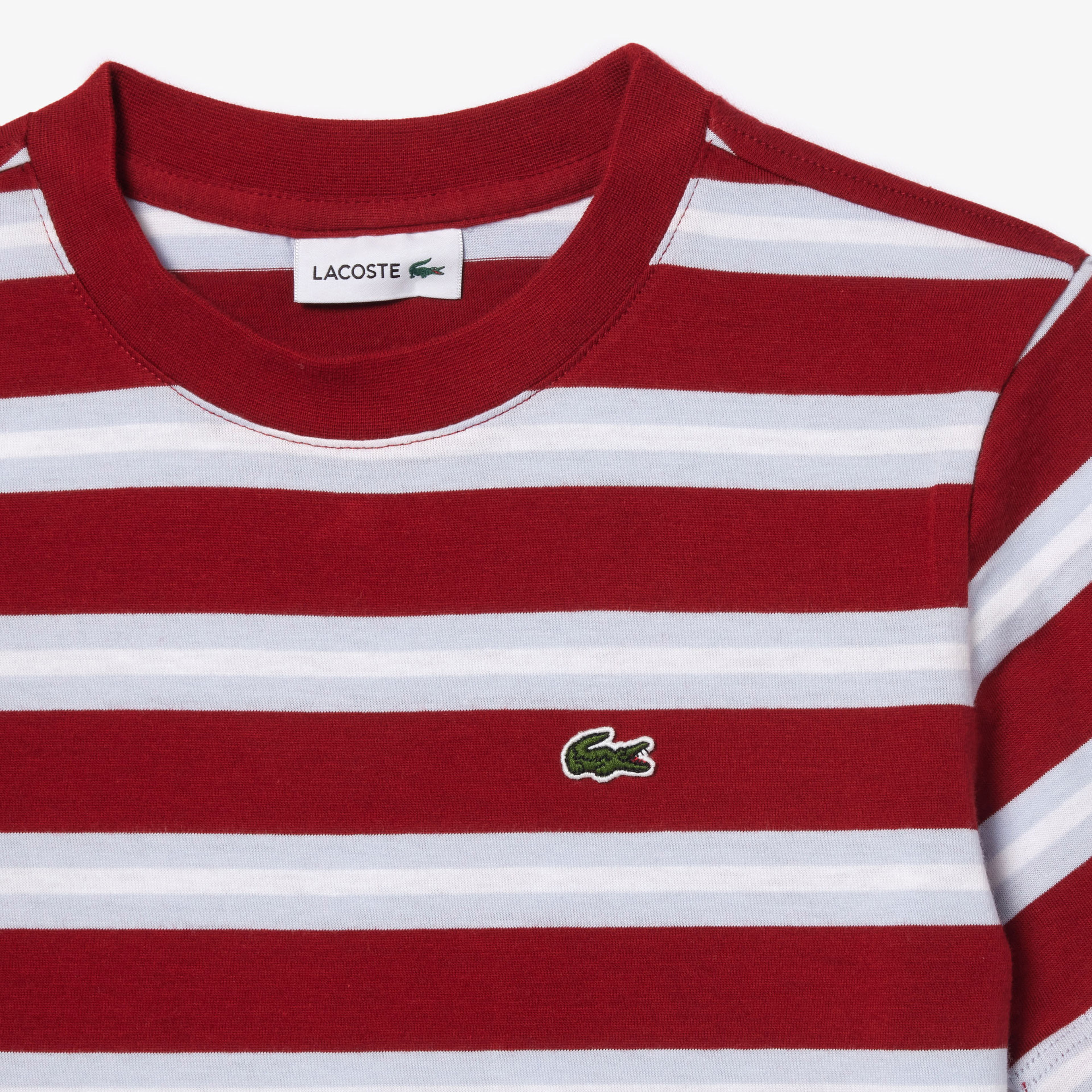 Lacoste Çocuk Bisiklet Yaka Çizgili Kırmızı T-Shirt