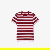 Lacoste Çocuk Bisiklet Yaka Çizgili Kırmızı T-Shirt