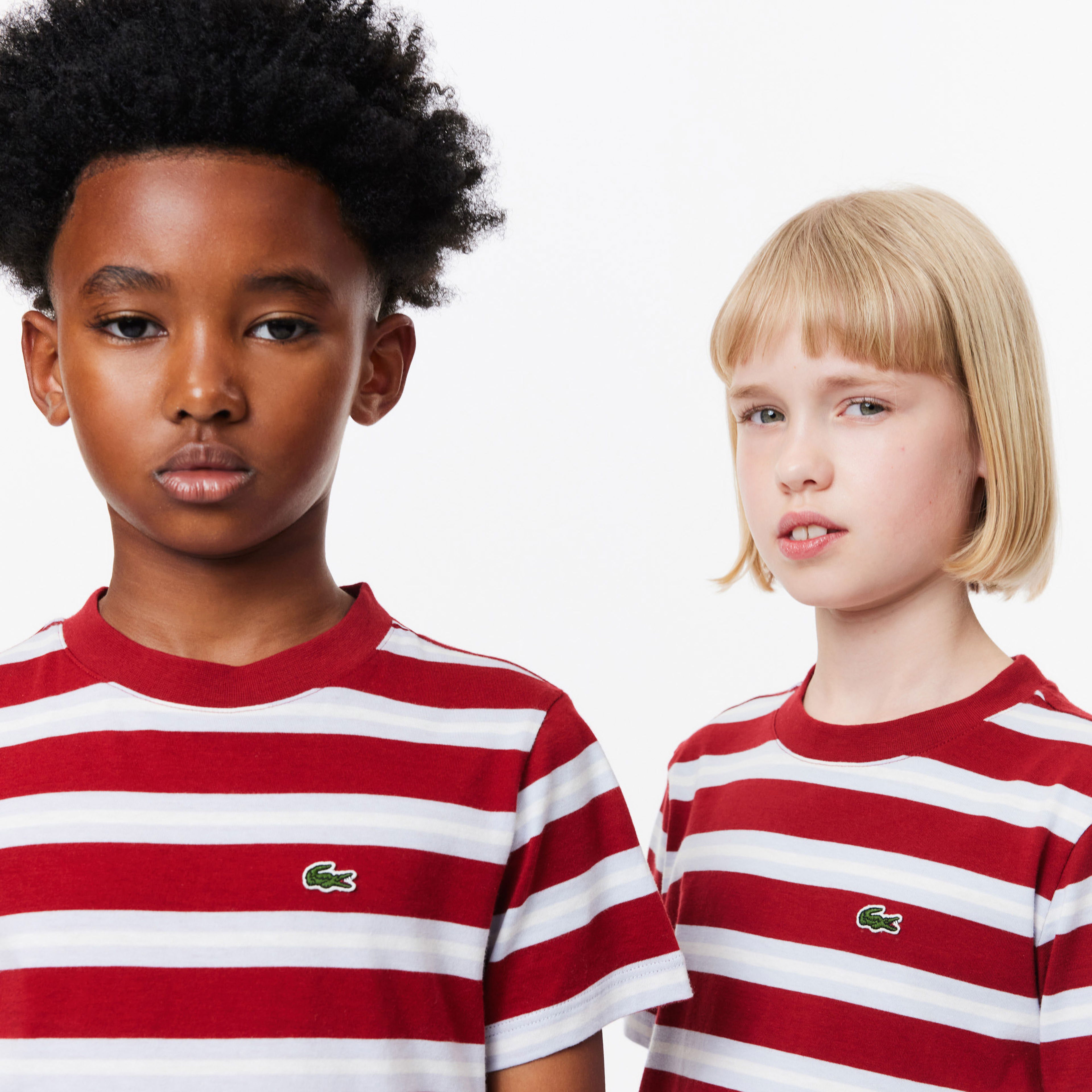 Lacoste Çocuk Bisiklet Yaka Çizgili Kırmızı T-Shirt