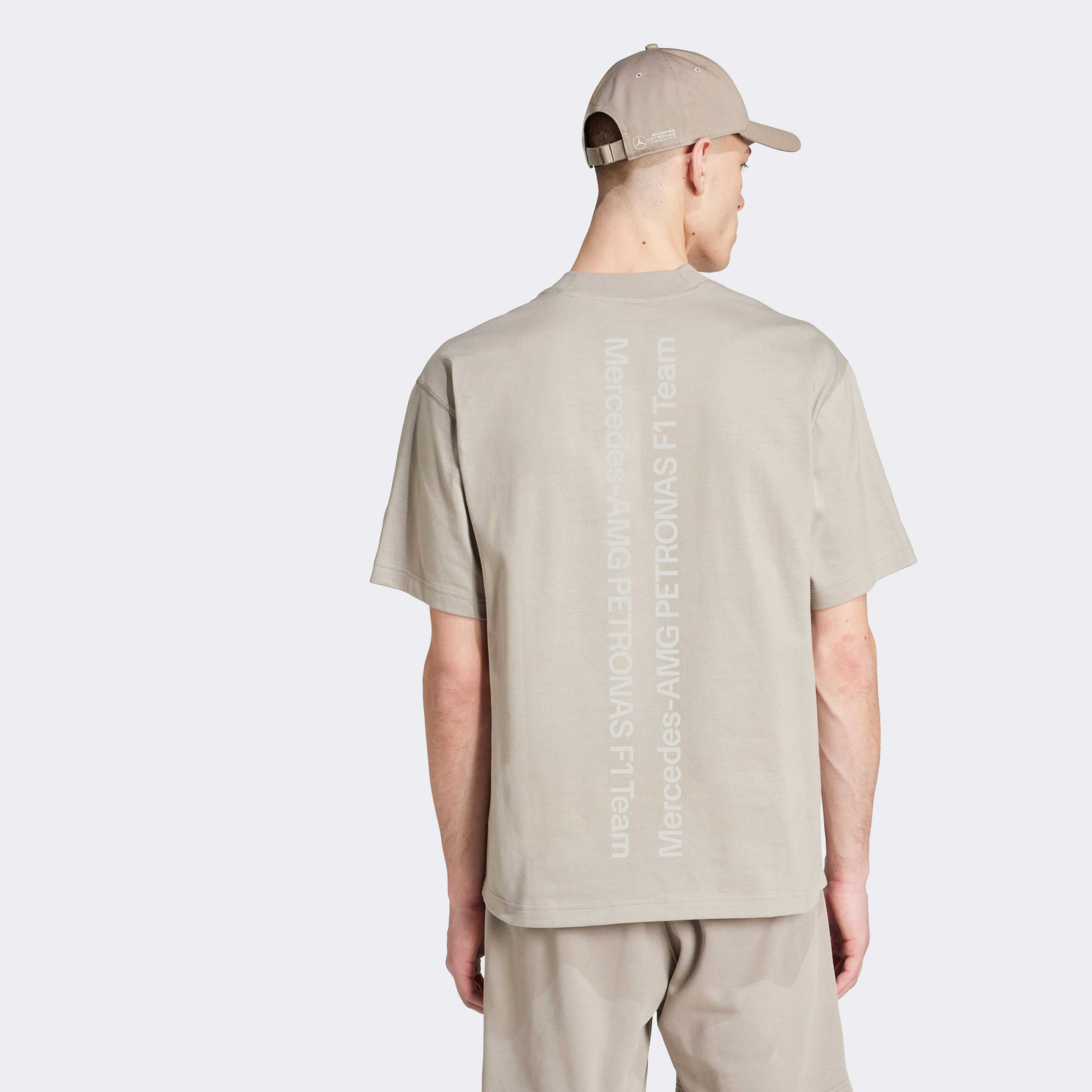 adidas Mercedes Amg Petronas Formula One Team Erkek Bej T-Shirt