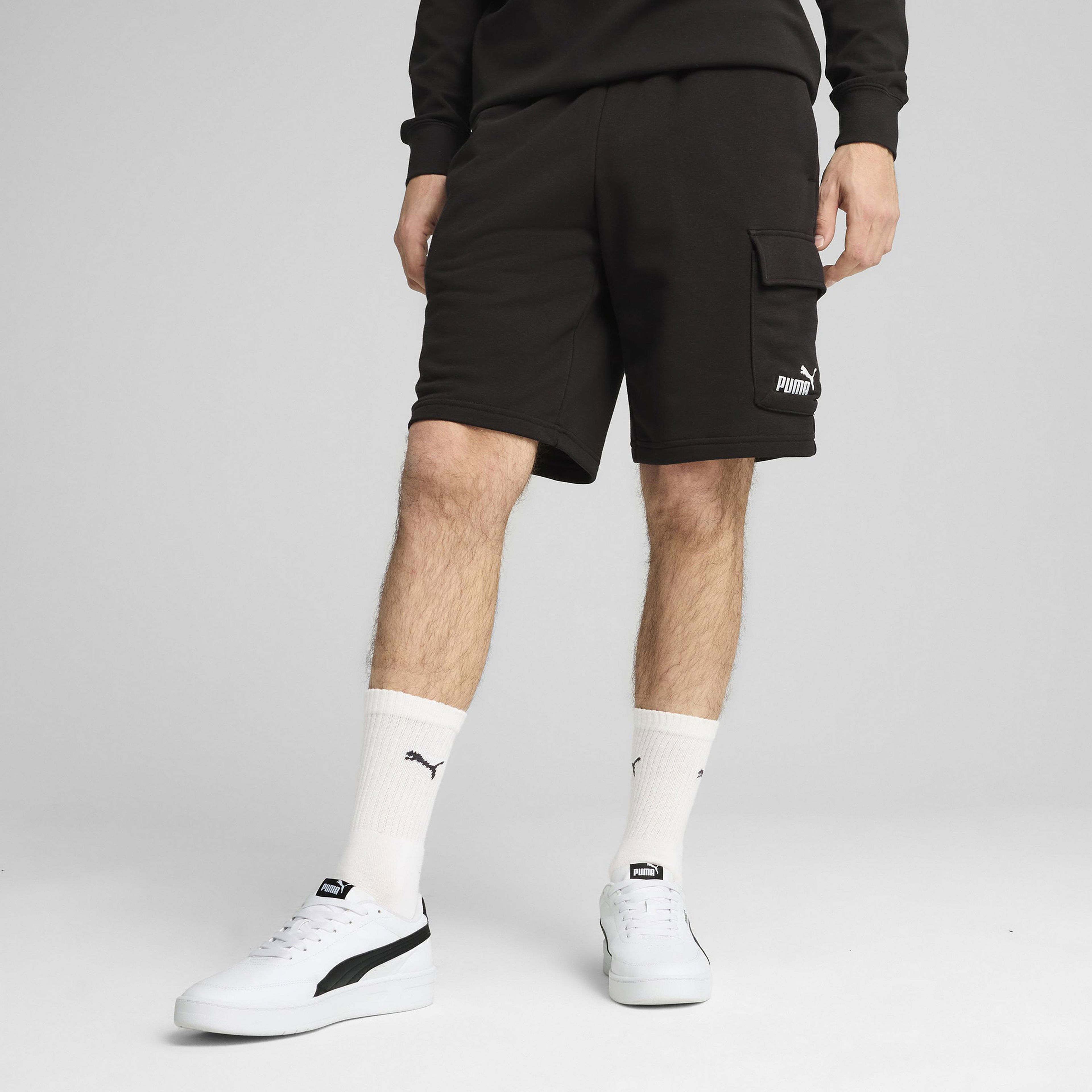 Puma Essentials No 1 Erkek Siyah Antrenman Şortu
