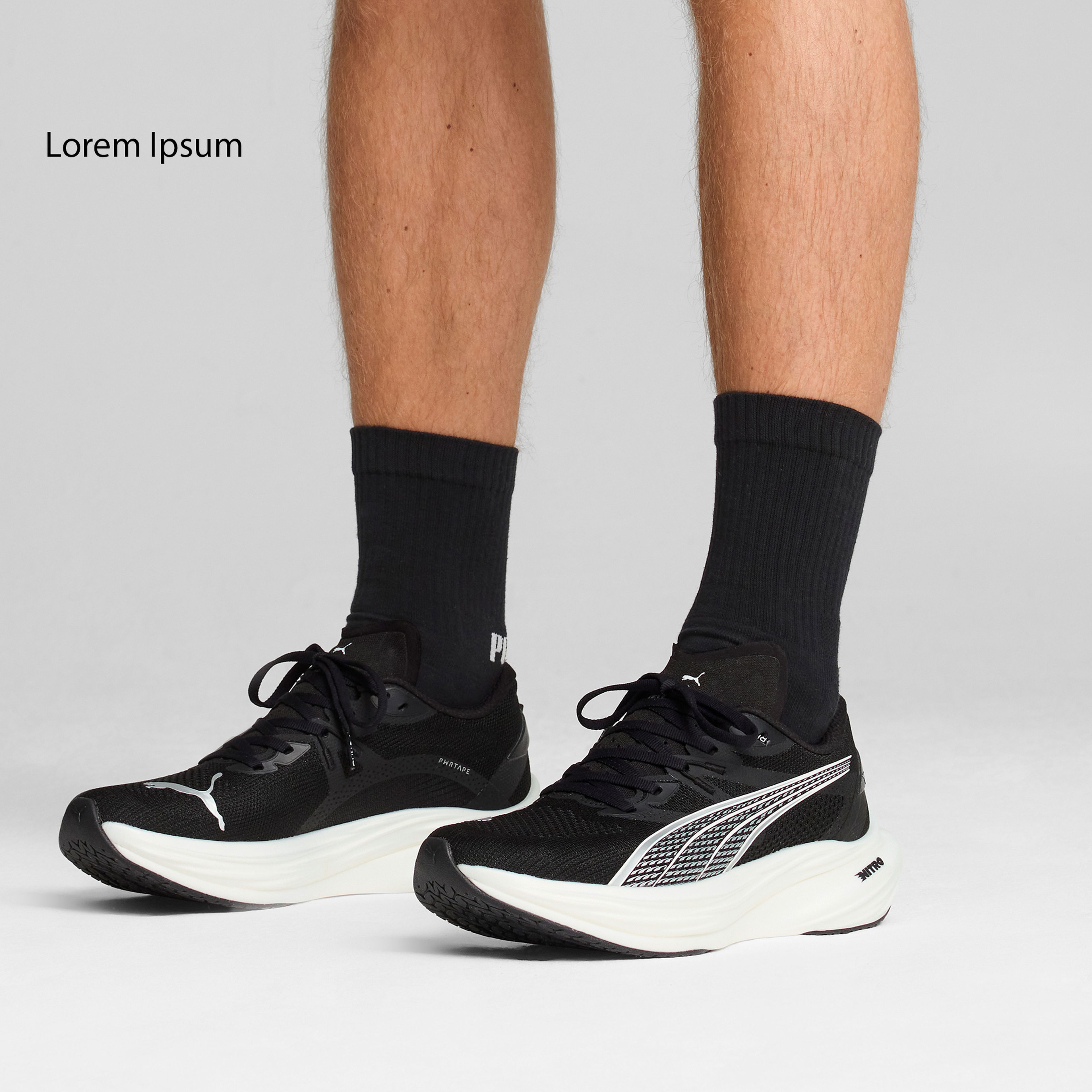 Puma Deviate Nitro 3 Erkek Siyah Koşu Ayakkabısı