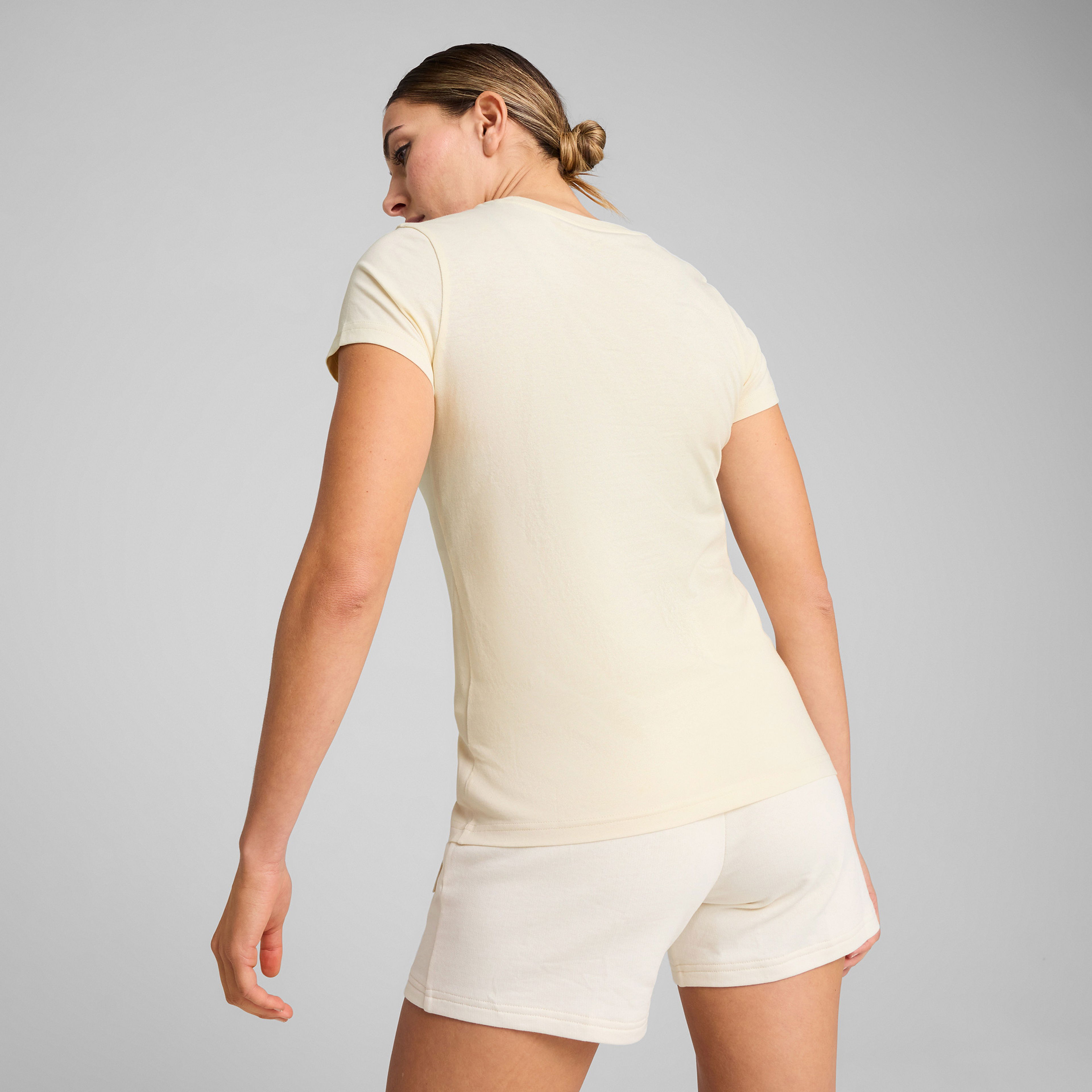 Puma Ess Elevated Kadın Krem T-Shirt