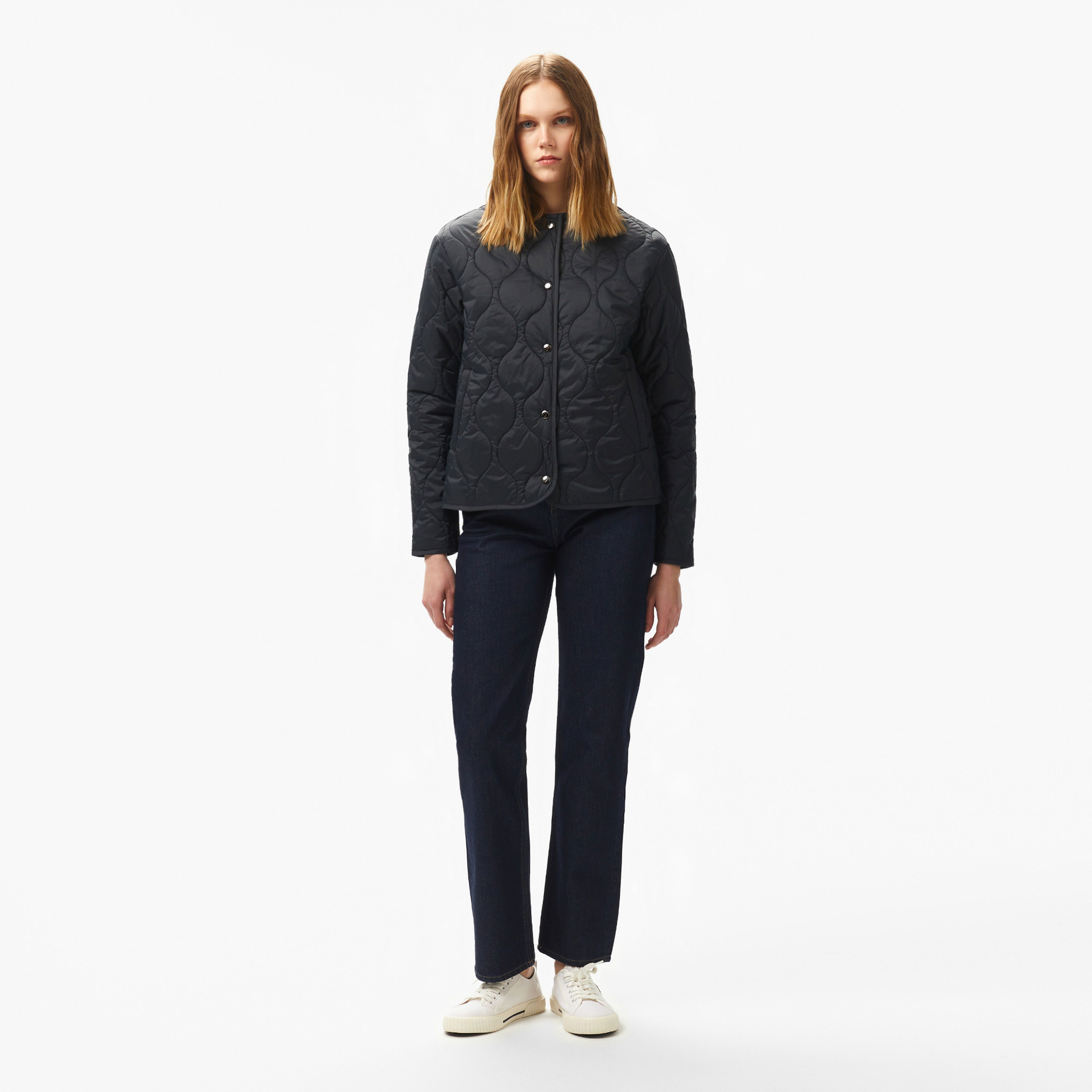 Nautica Kadın Siyah Regular Fit Kapitone Mont