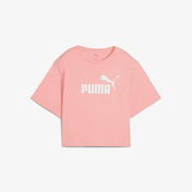 Puma Ess Cropped No 1 Logo Kadın Pembe T-Shirt