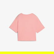 Puma Ess Cropped No 1 Logo Kadın Pembe T-Shirt