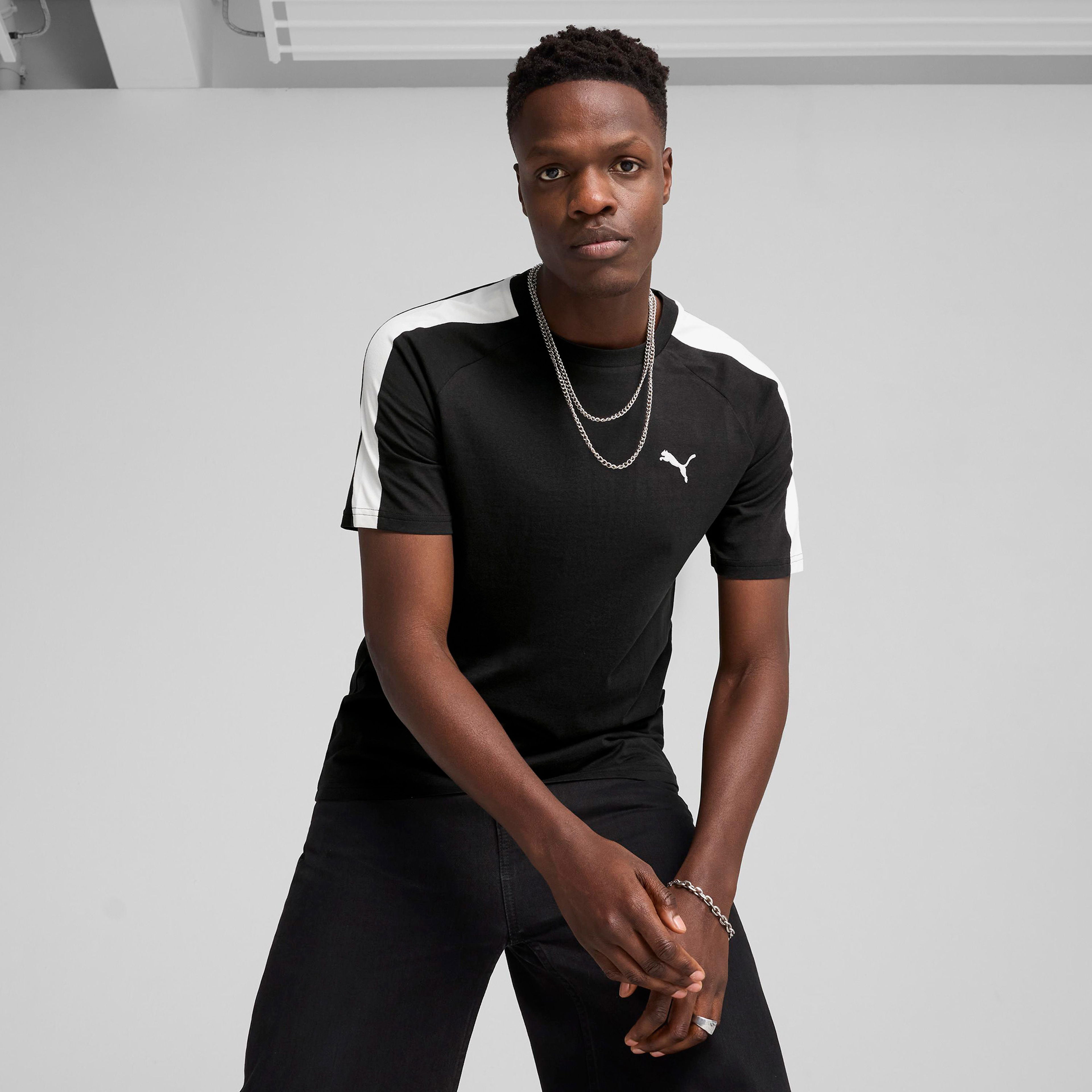 Puma T7 Erkek Siyah T-Shirt