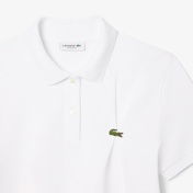 Lacoste Kadın Regular Fit Organik Pamuk Beyaz Polo