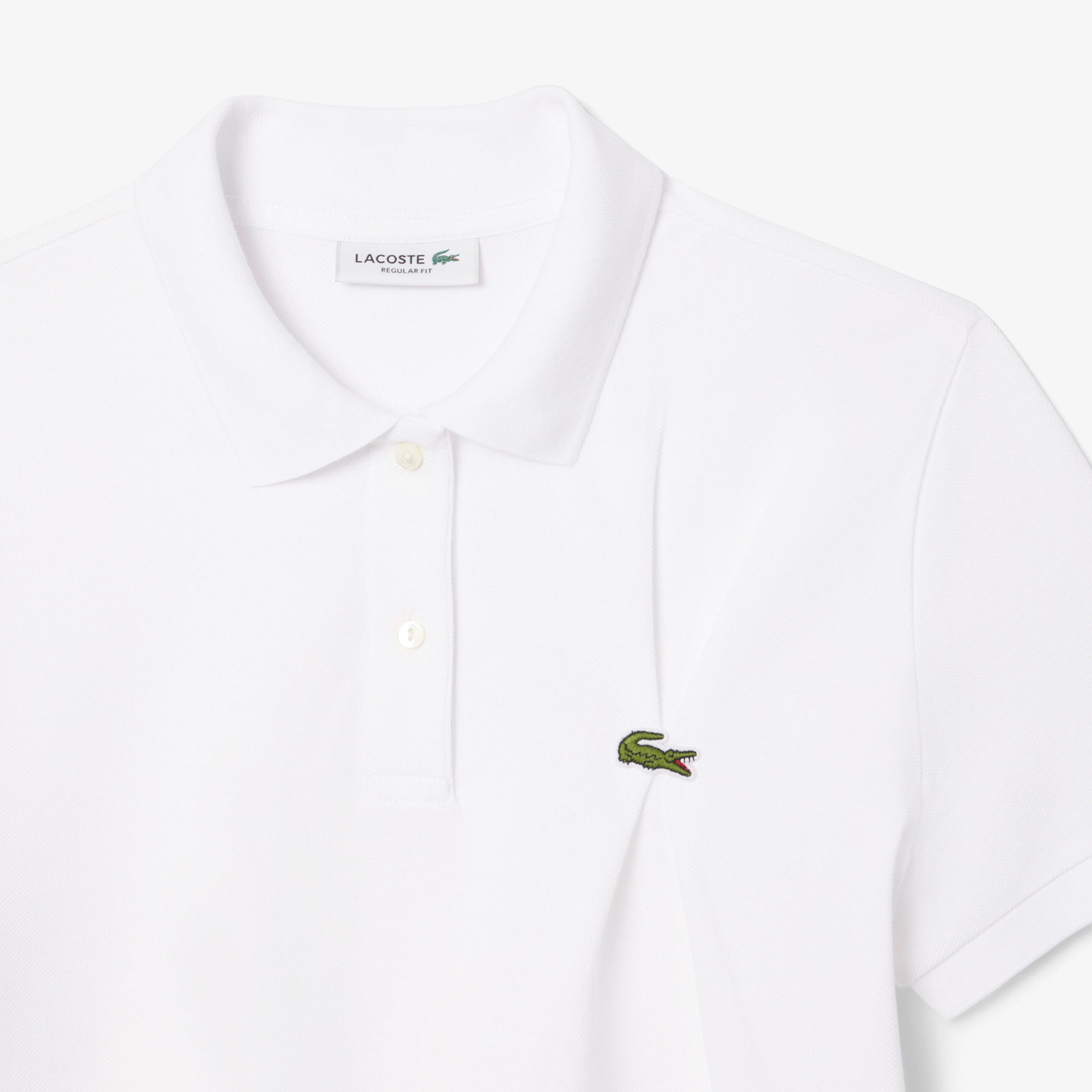 Lacoste Kadın Regular Fit Organik Pamuk Beyaz Polo