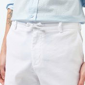 Lacoste Erkek Regular Fit Keten Beyaz Bermuda Şort
