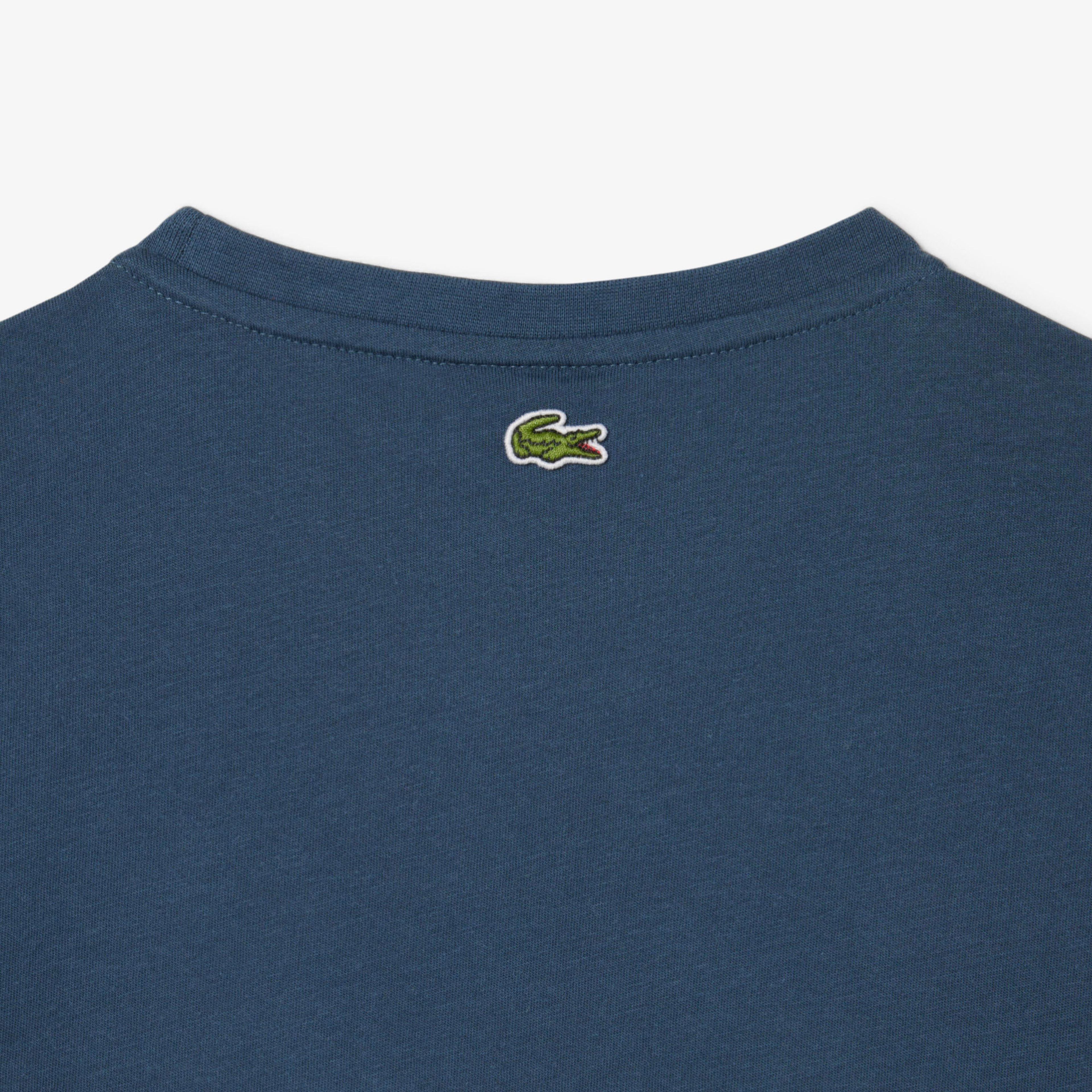 Lacoste Çocuk Bisiklet Yaka Baskılı Lacivert T-Shirt