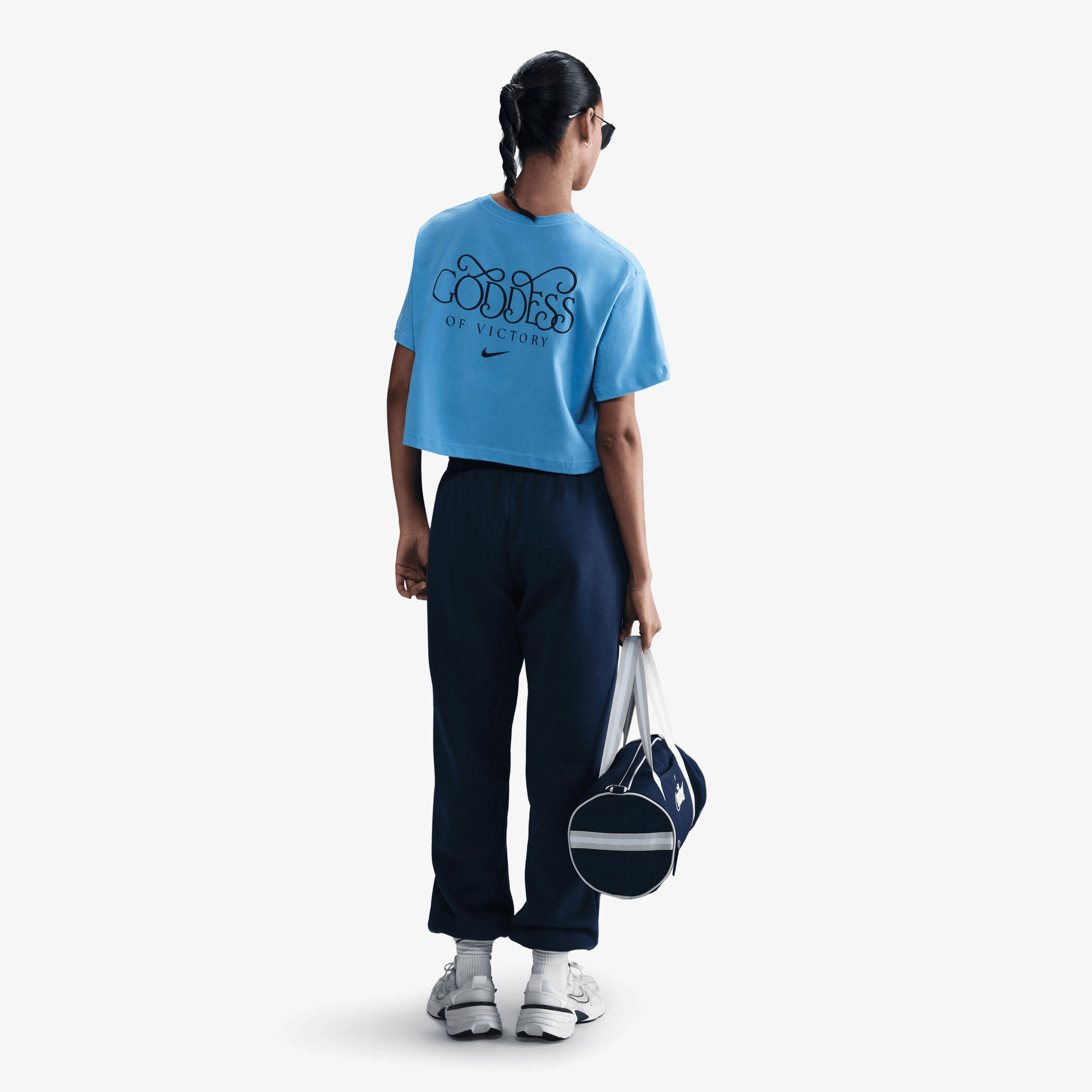 Nike Sportswear Crop Kadın Mavi T-Shirt