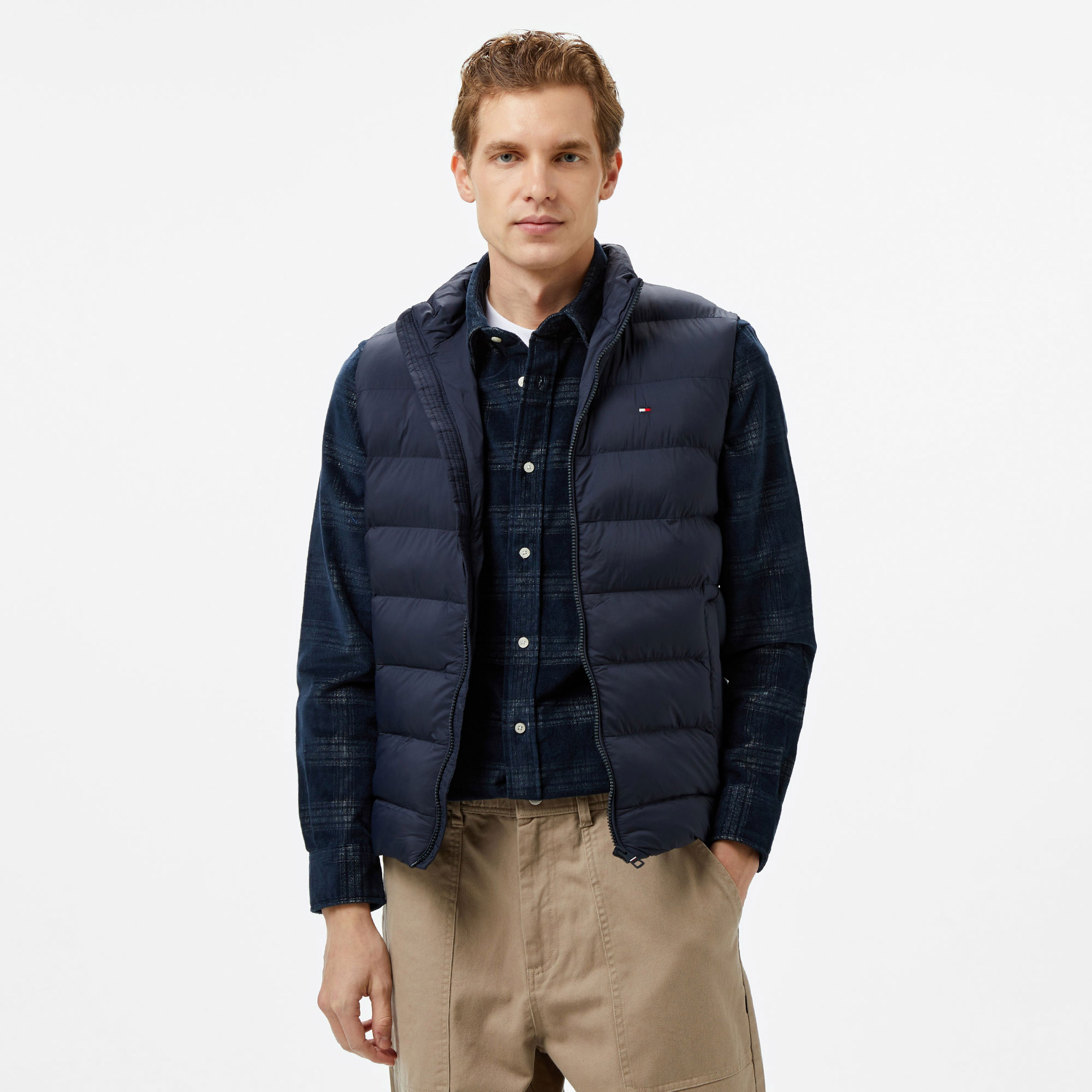 Tommy Hilfiger Mid Weight Erkek Mavi Yelek
