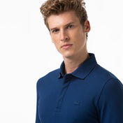 Lacoste Paris Erkek Regular Fit Uzun Kollu Lacivert Polo