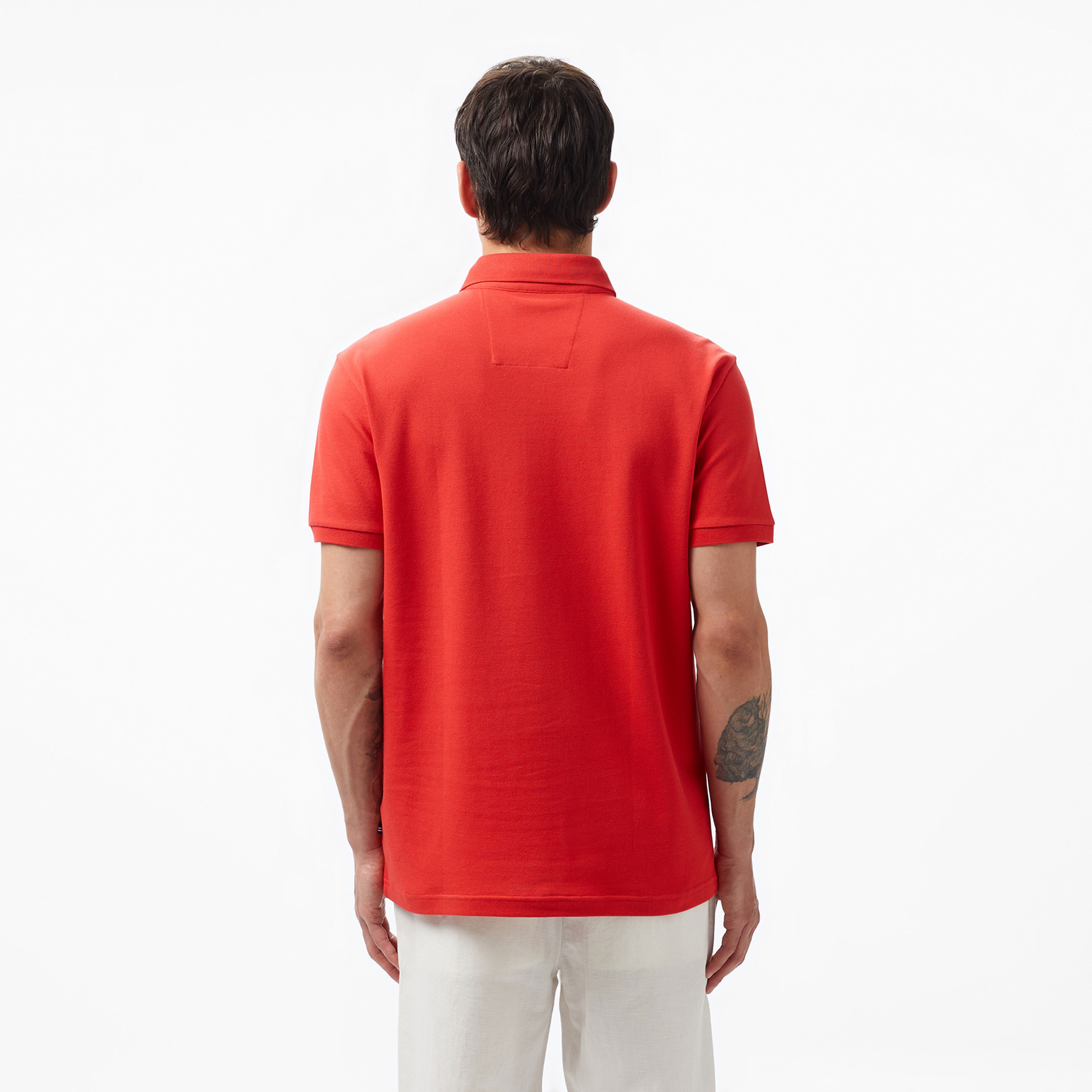Nautica Erkek Kırmızı Slim Fit Kısa Kollu Polo Yaka T-Shirt