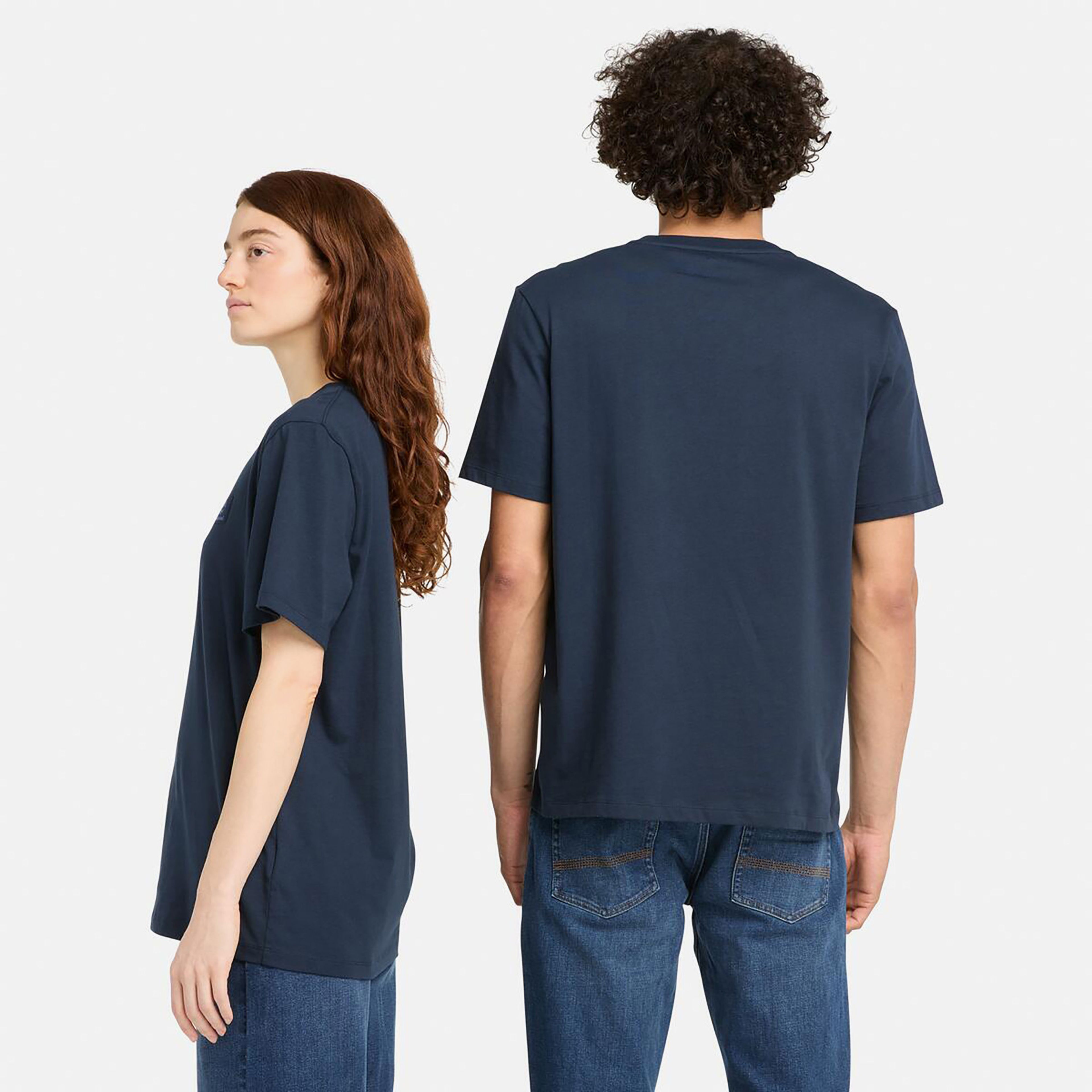 Timberland Sleeve Woven Badge Unisex Lacivert T-Shirt