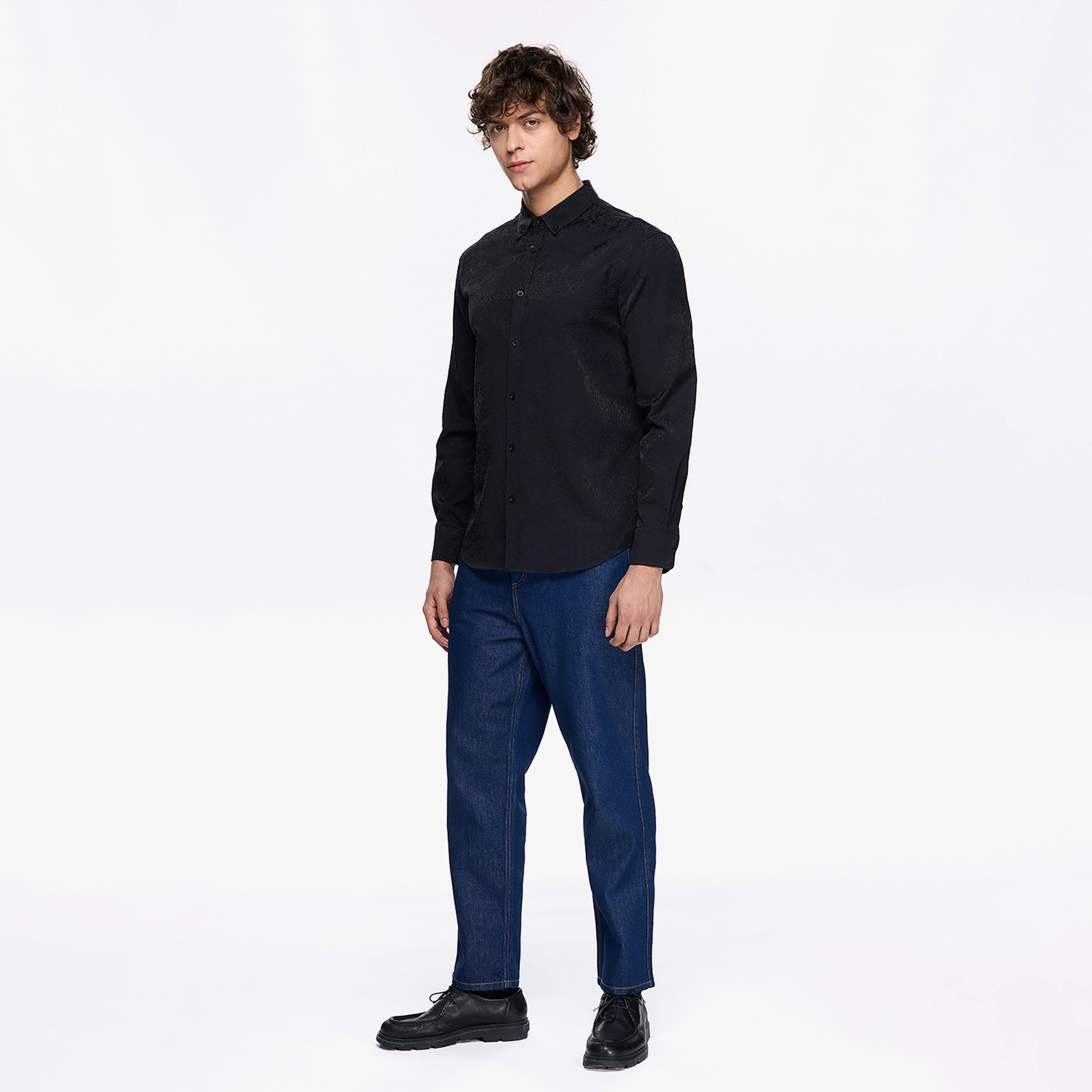 Les Benjamins Classic Unisex Siyah Gömlek