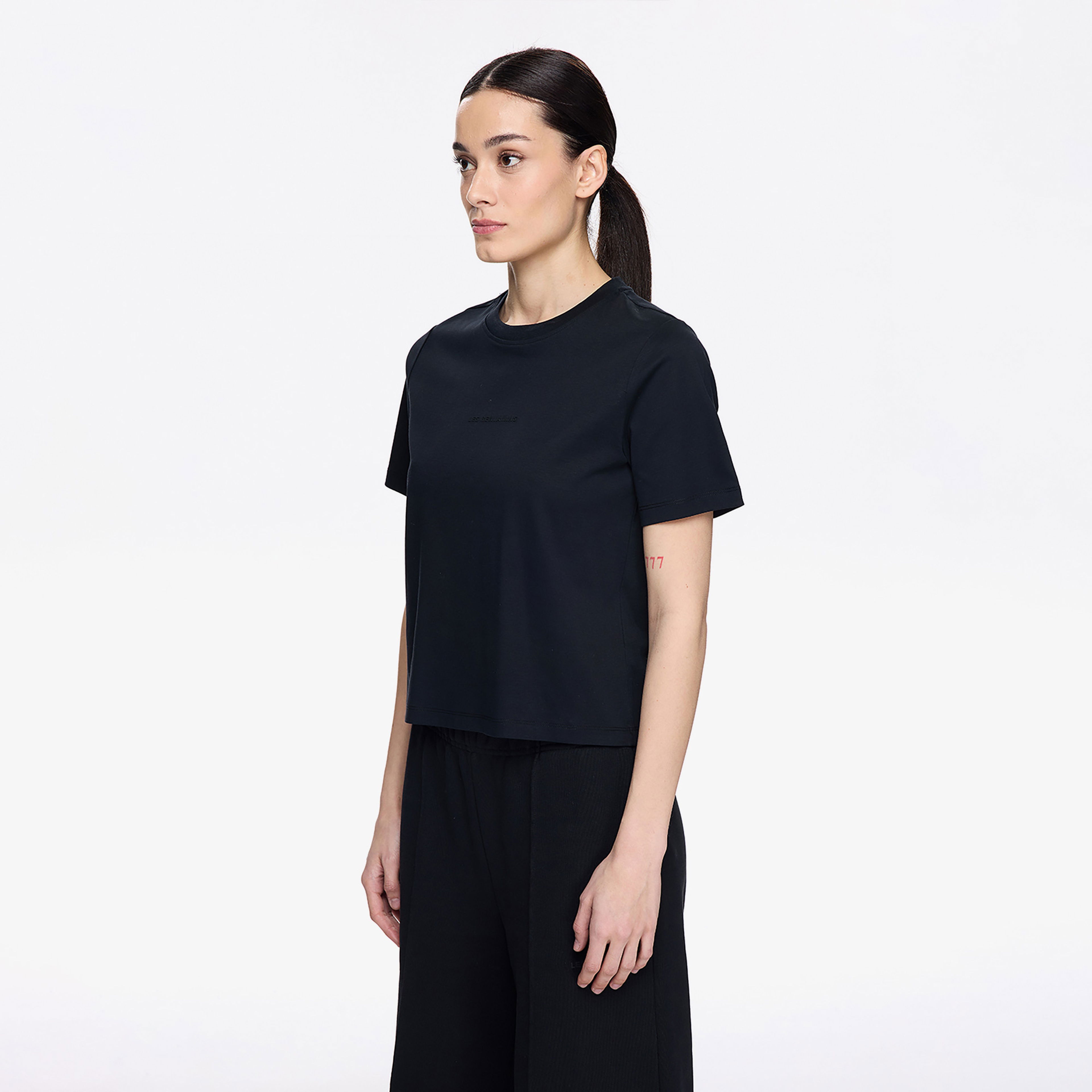 Les Benjamins Classic Oversized Kadın Siyah T-Shirt