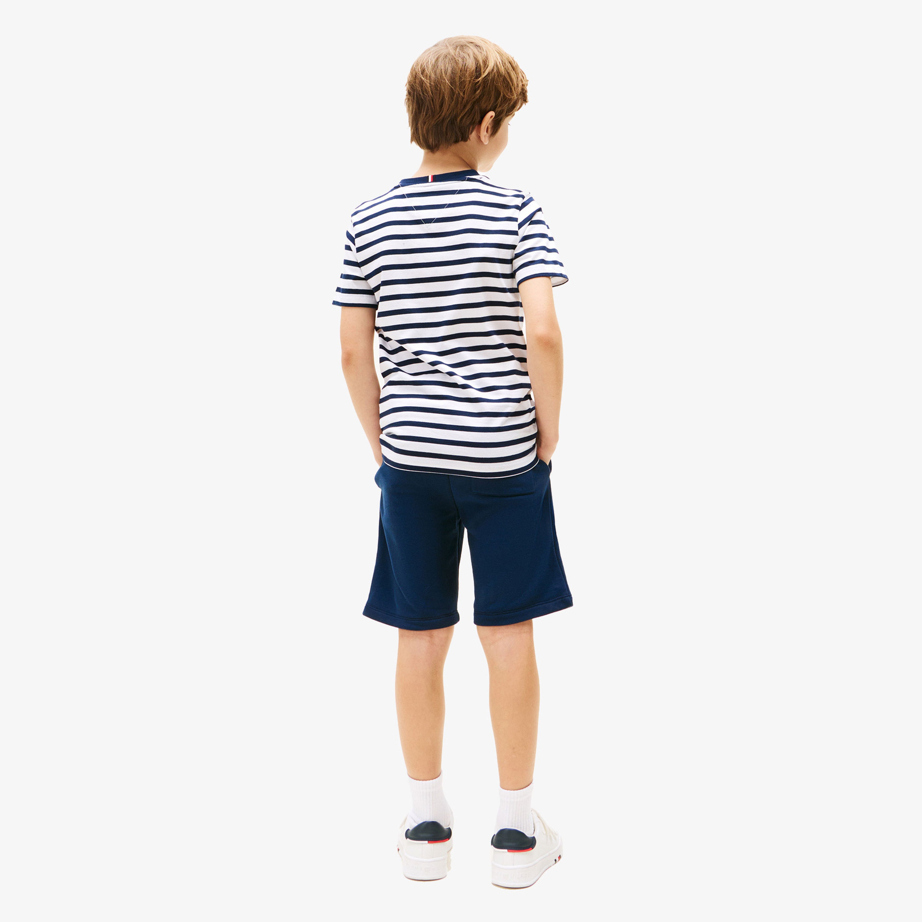 Tommy Hilfiger Çocuk Beyaz/Lacivert Şort Takım
