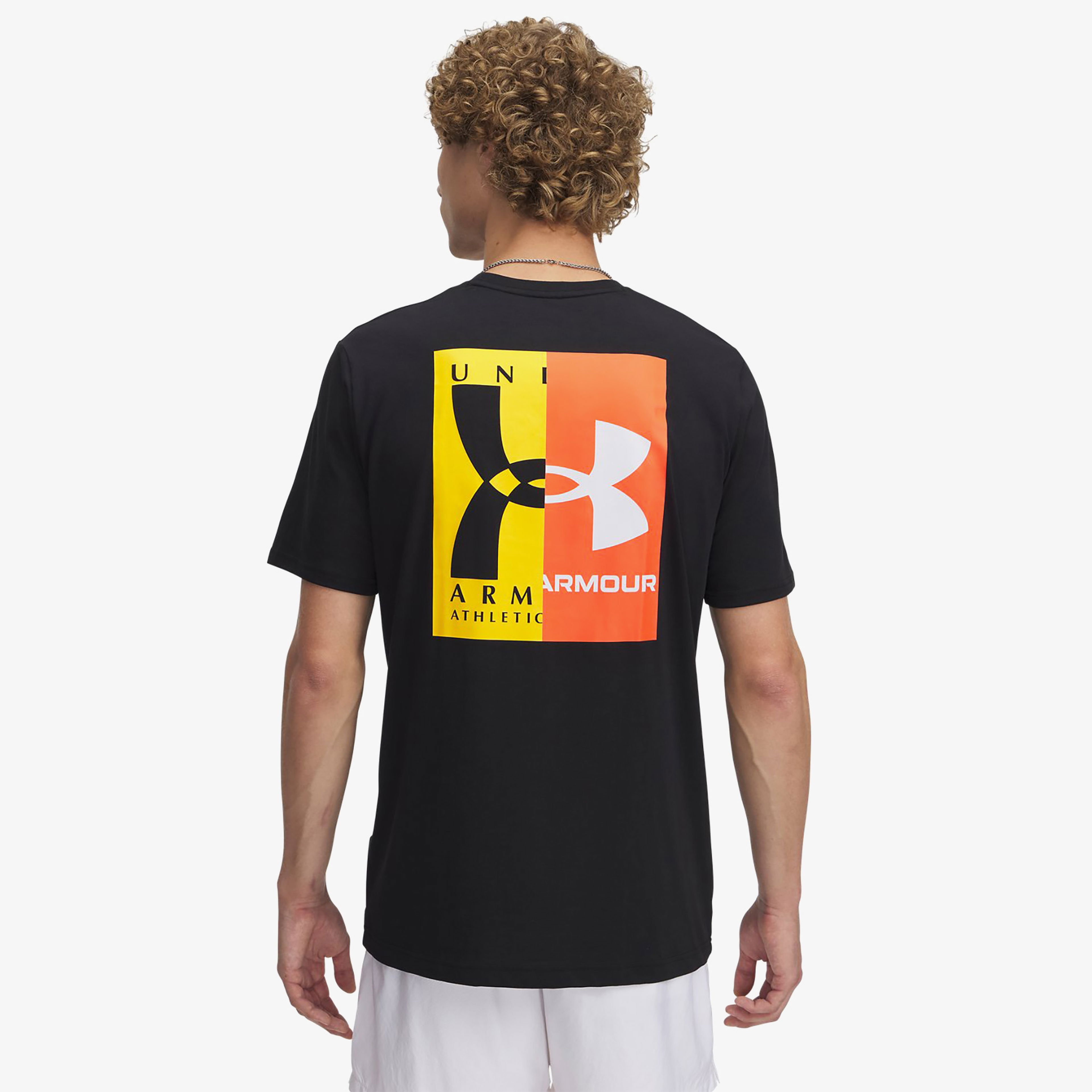 Under Armour 60/40s Evol Logo Erkek Siyah T-Shirt