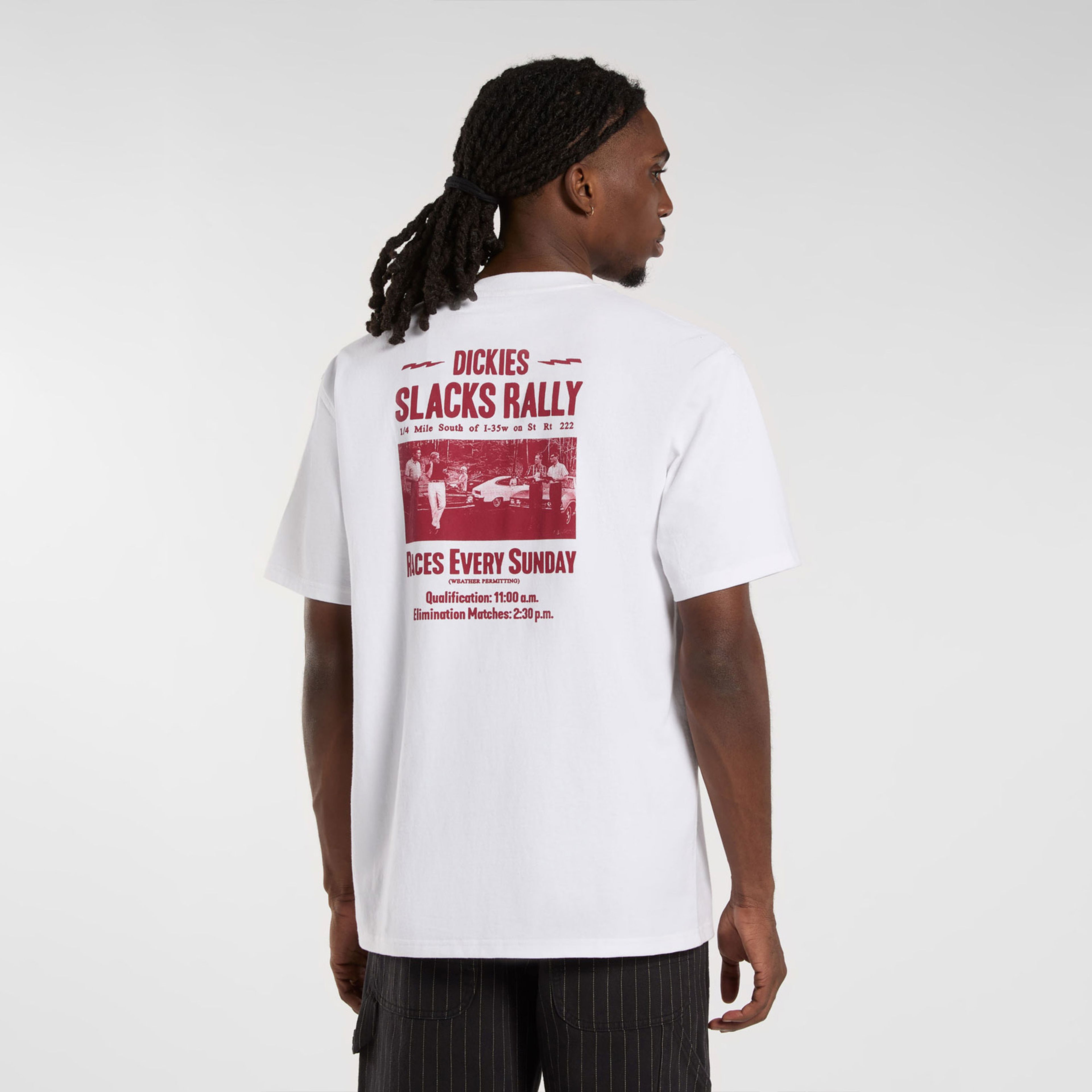Dickies Slacks Rally Ss Erkek Beyaz T-Shirt