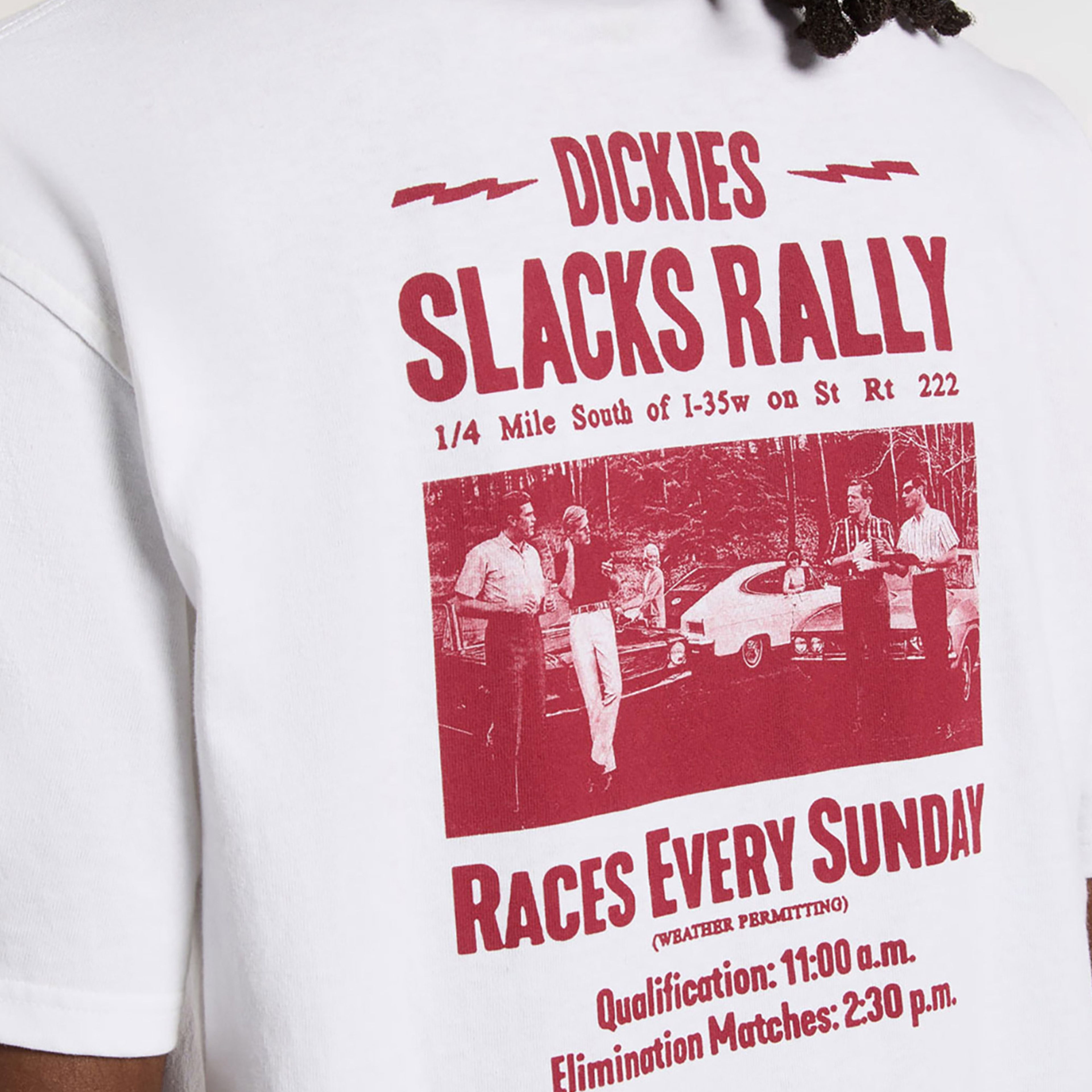 Dickies Slacks Rally Ss Erkek Beyaz T-Shirt