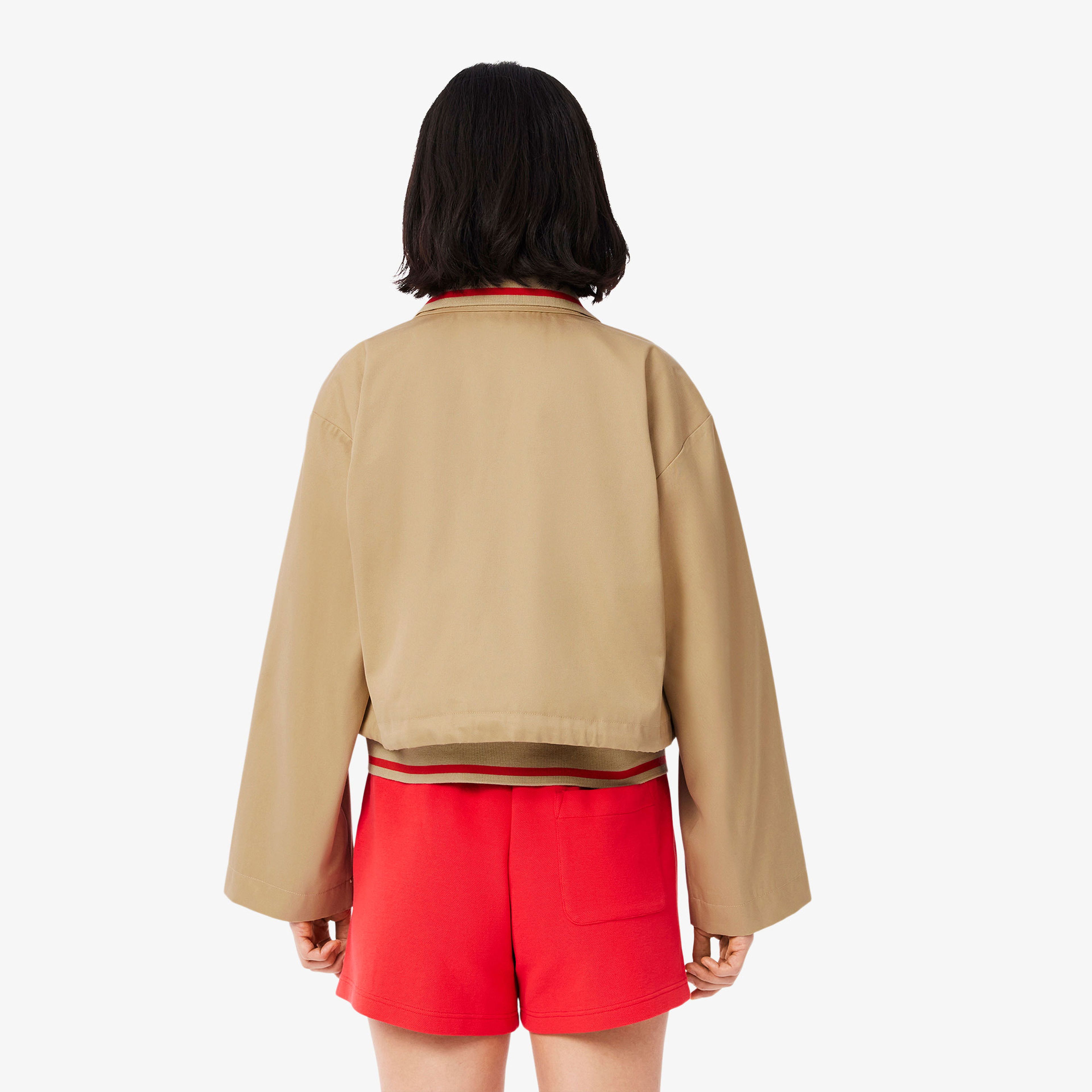 Lacoste Kadın Oversized Fit Bej Ceket