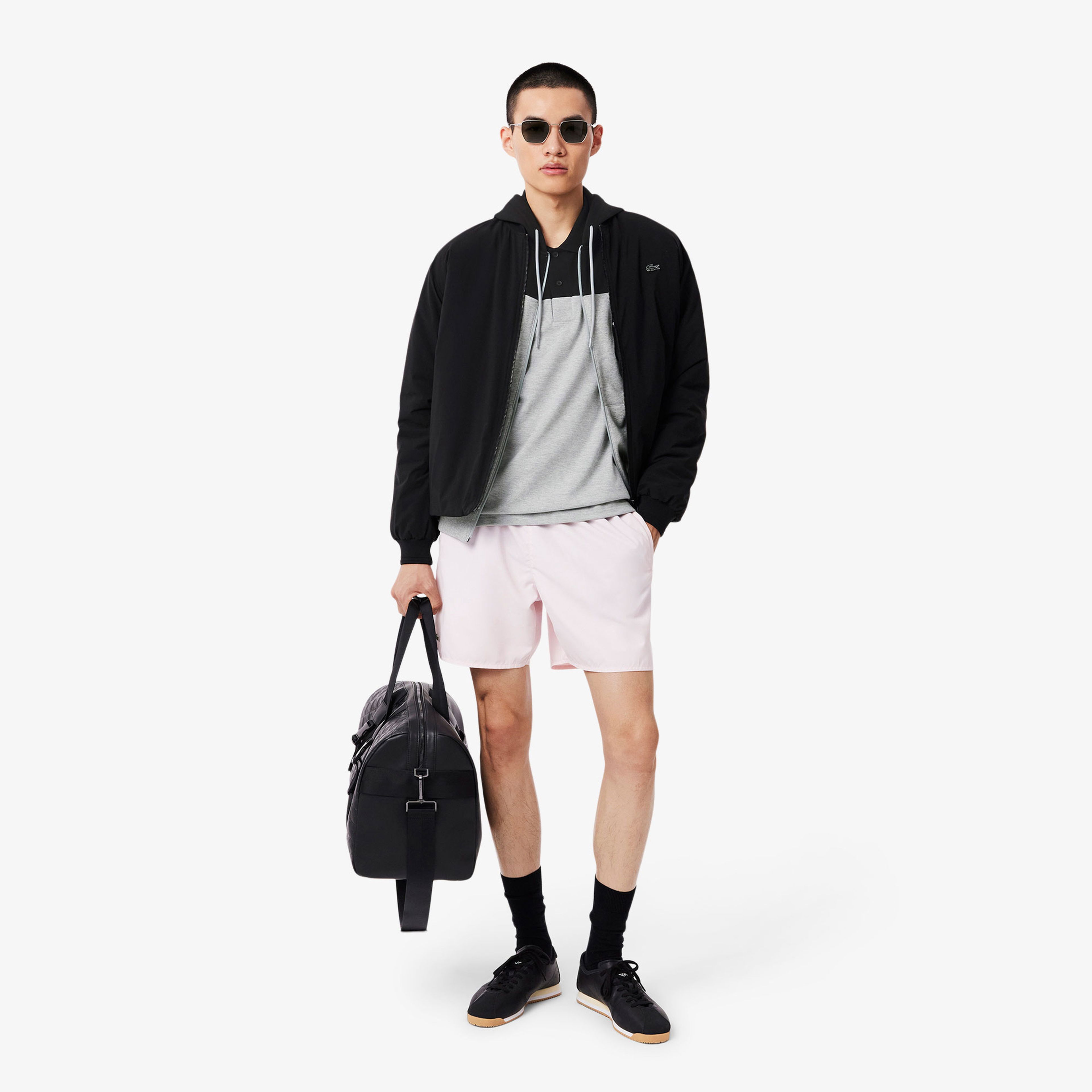 Lacoste Erkek Regular Fit Renk Bloklu Gri Polo