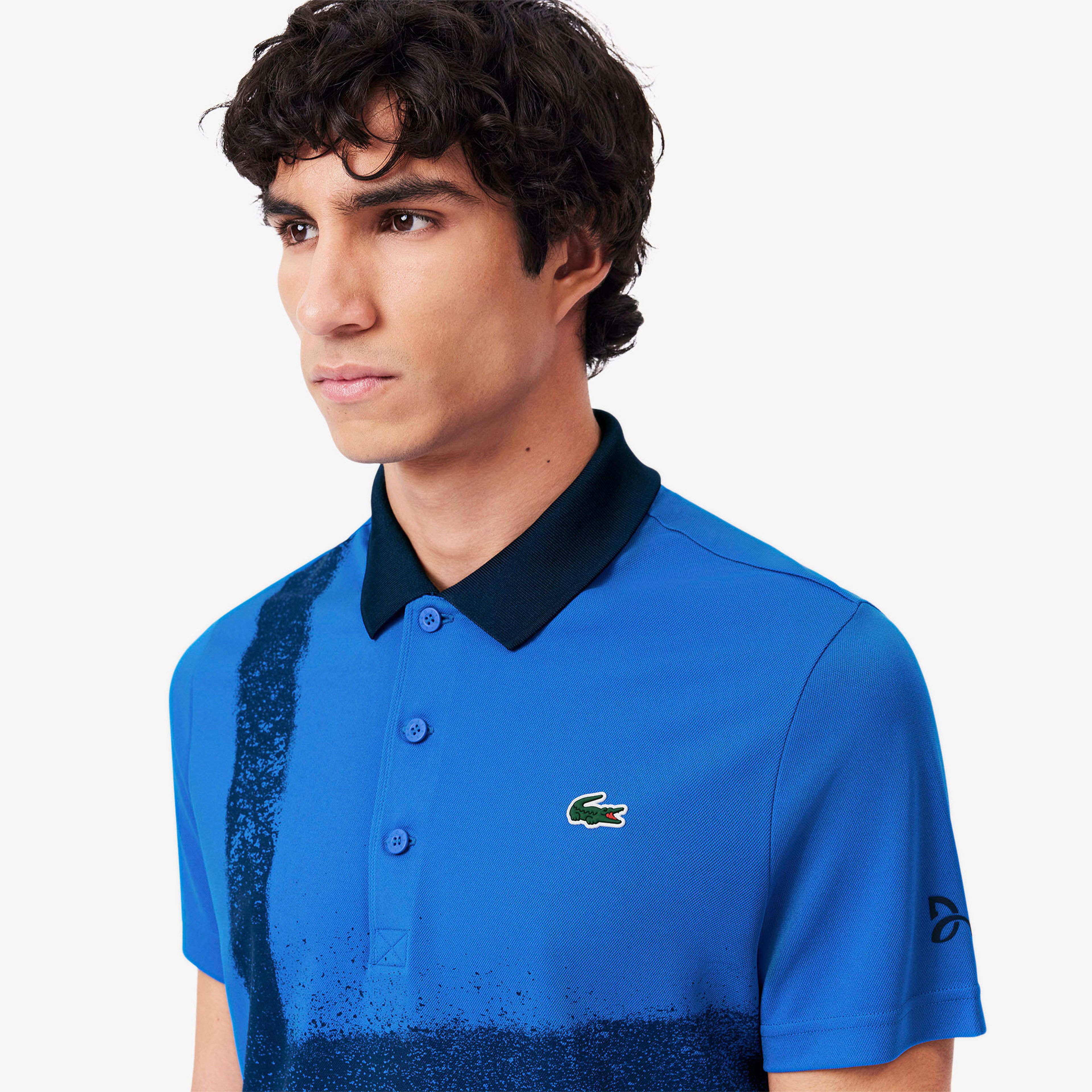 Lacoste SPORT X Novak Djokovic Erkek Regular Fit Baskılı Lacivert Polo