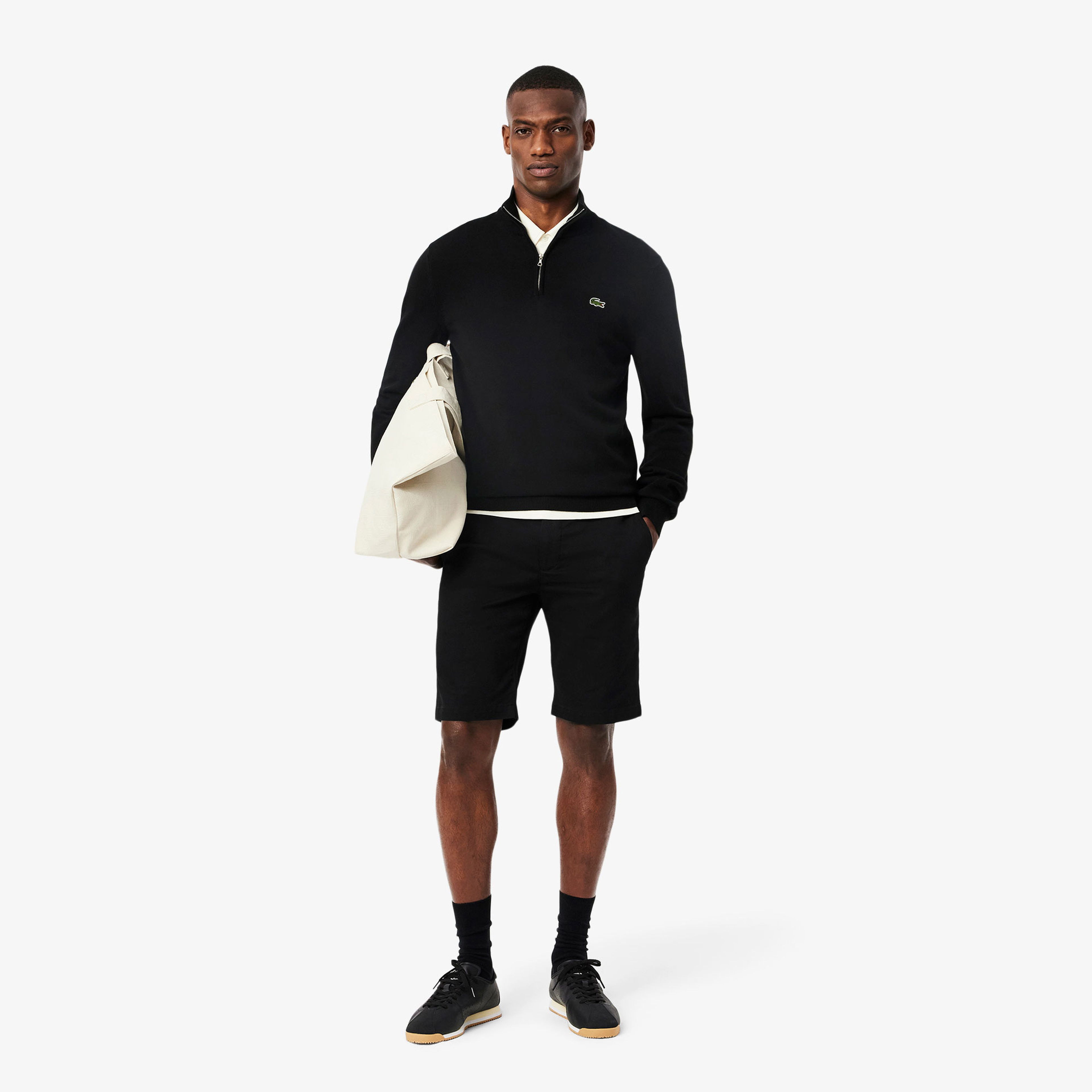Lacoste Erkek Slim Fit Siyah Bermuda Şort