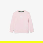 Lacoste Çocuk Bisiklet Yaka Açık Pembe Sweatshirt