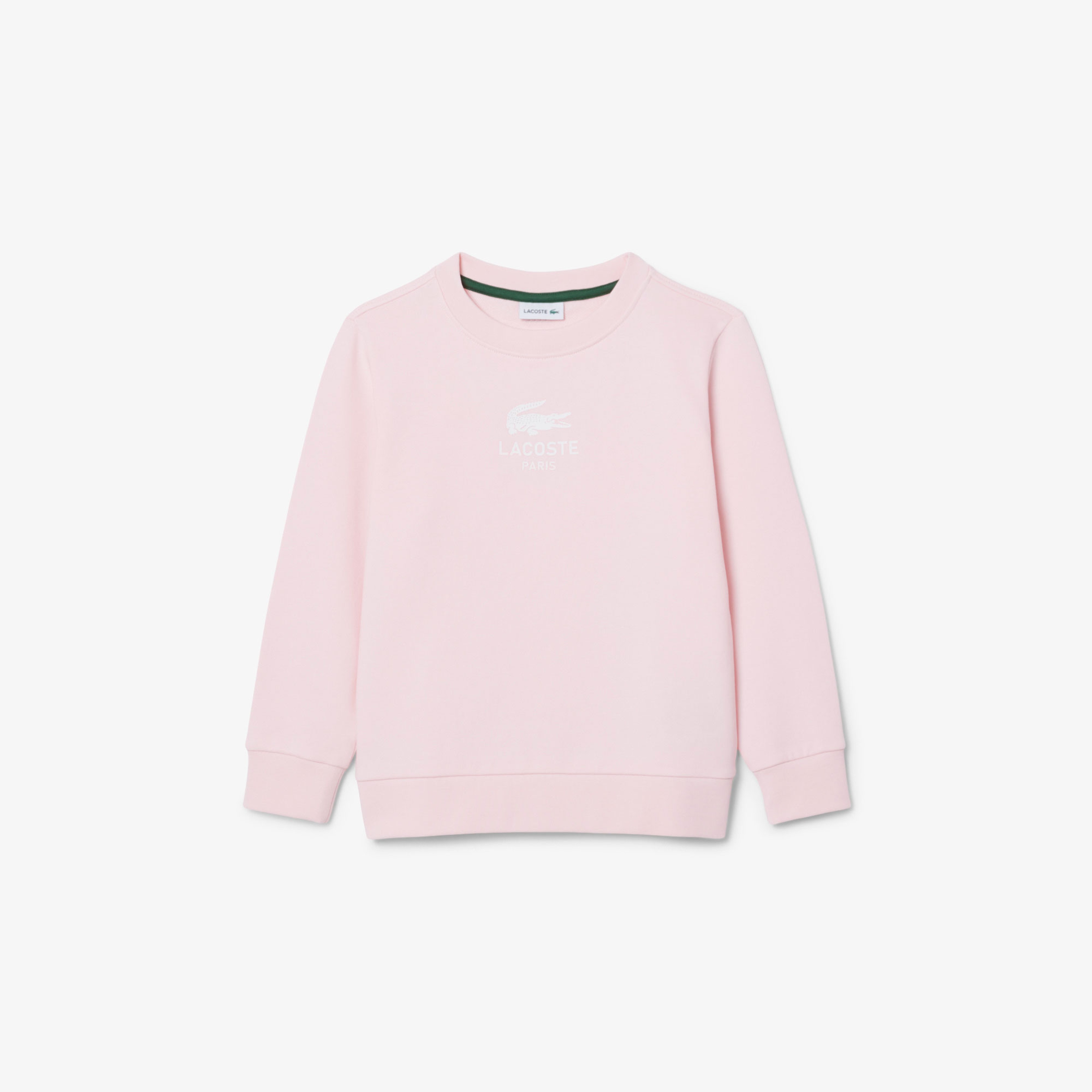 Lacoste Çocuk Bisiklet Yaka Açık Pembe Sweatshirt