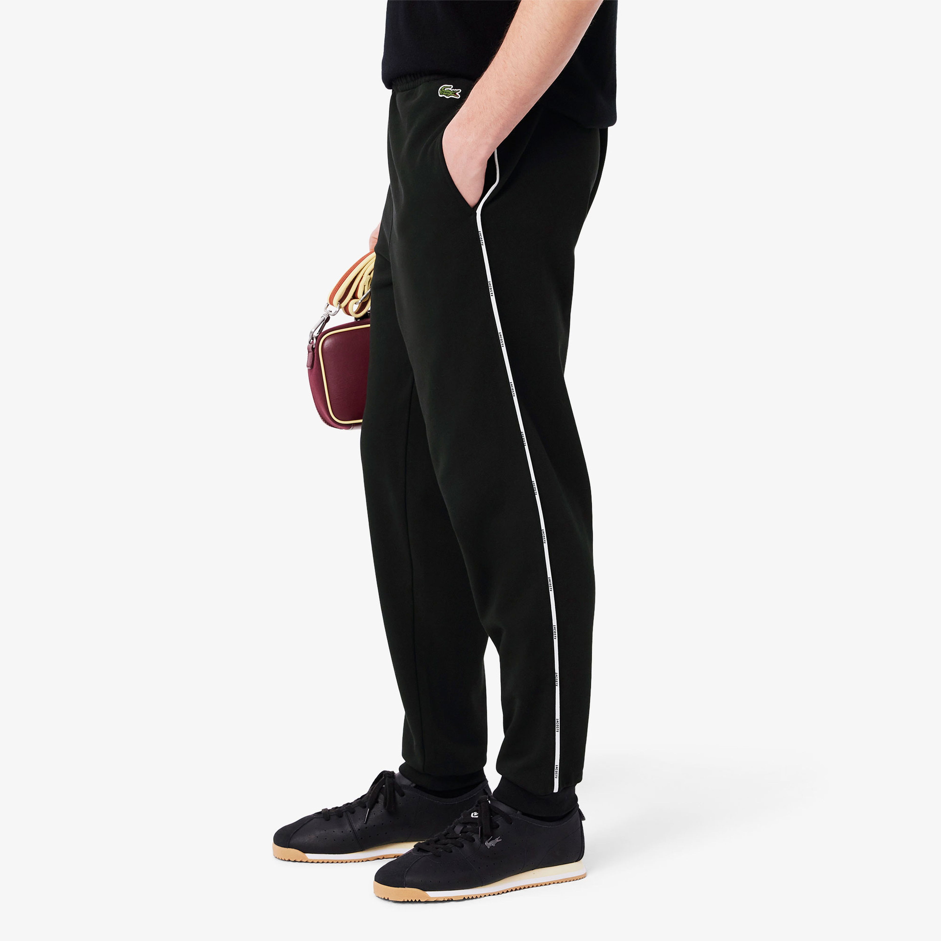 Lacoste Erkek Tapered Fit Siyah Eşofman Altı