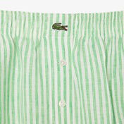 Lacoste Kadın Loose Fit Çizgili Yeşil Şort