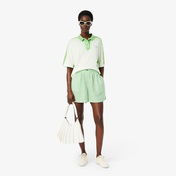 Lacoste Kadın Loose Fit Çizgili Yeşil Şort